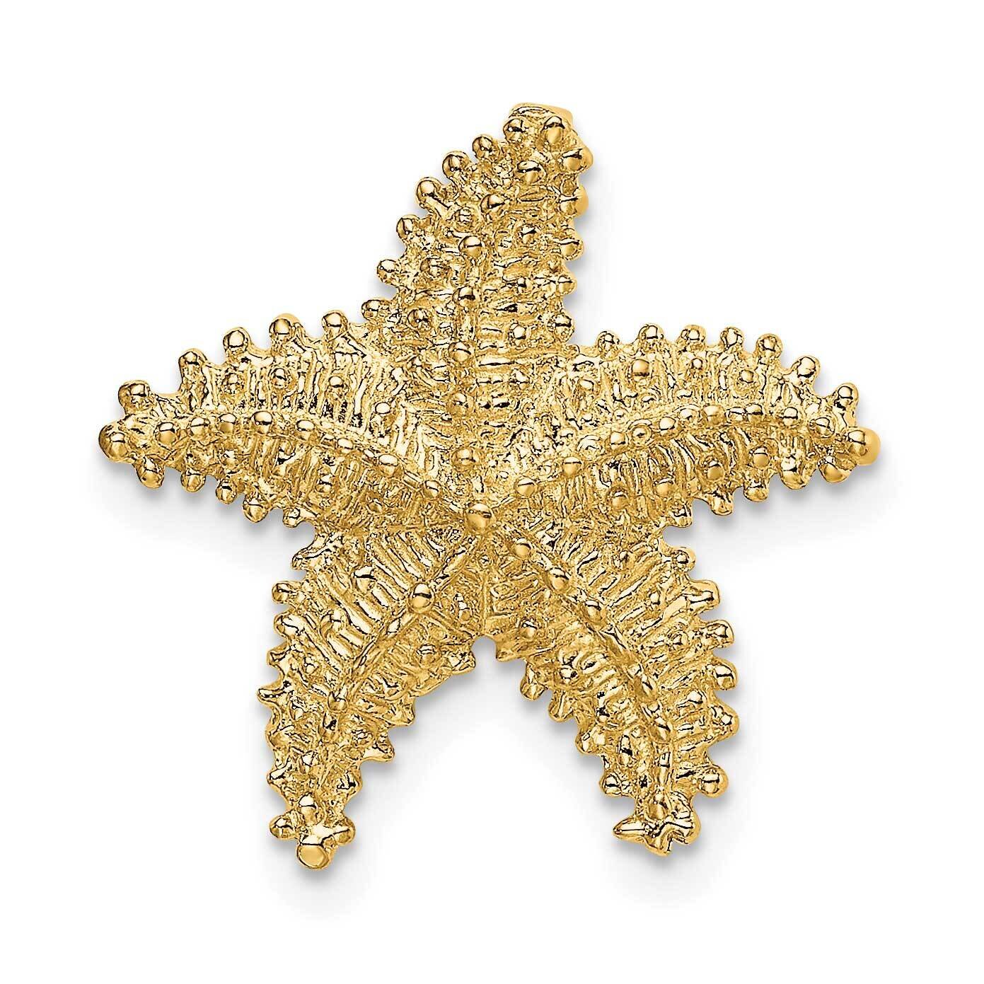 Starfish with Beaded Textured Slide 14k Gold SL608
