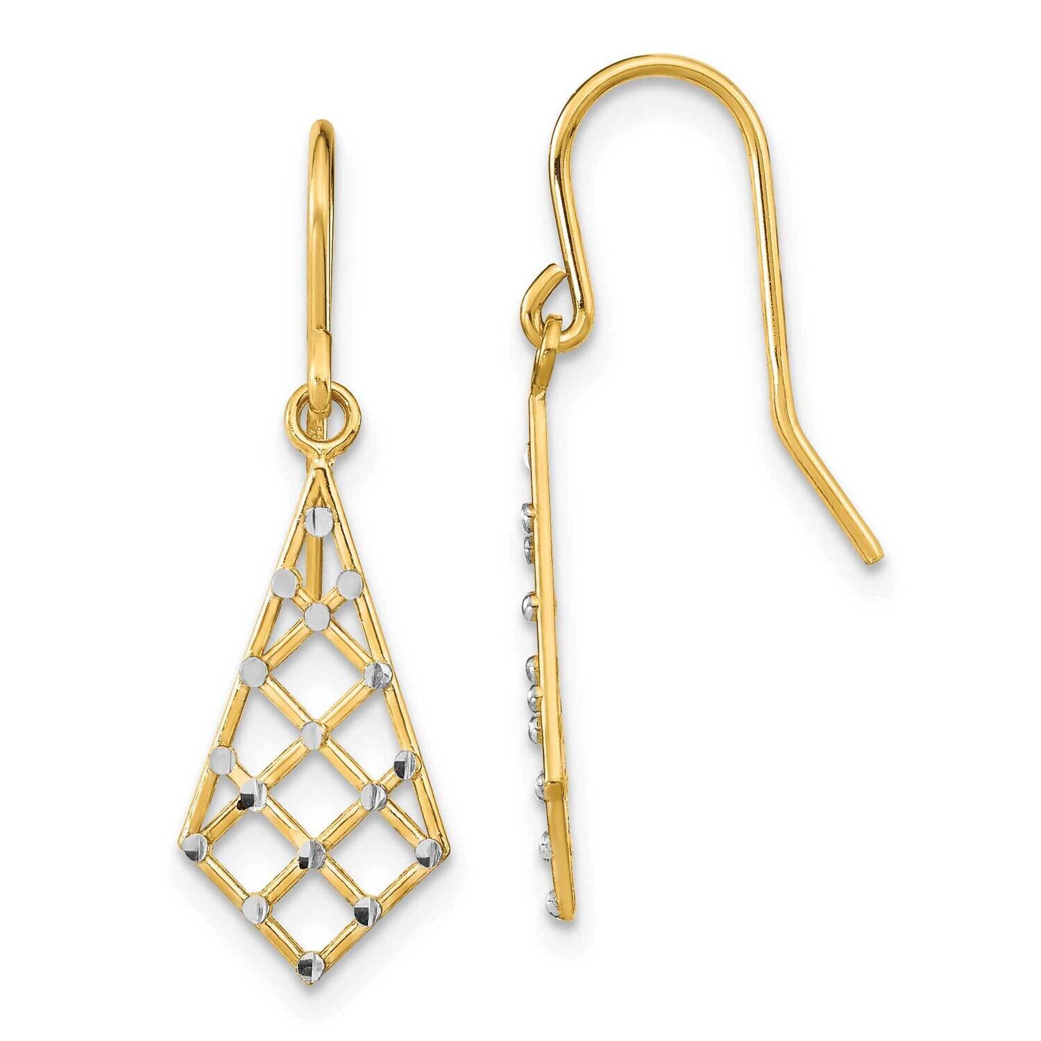 C C Small Criss-Cross Wire Earrings 14k Gold Rhodium TF1899, MPN: TF1899, 637218149032