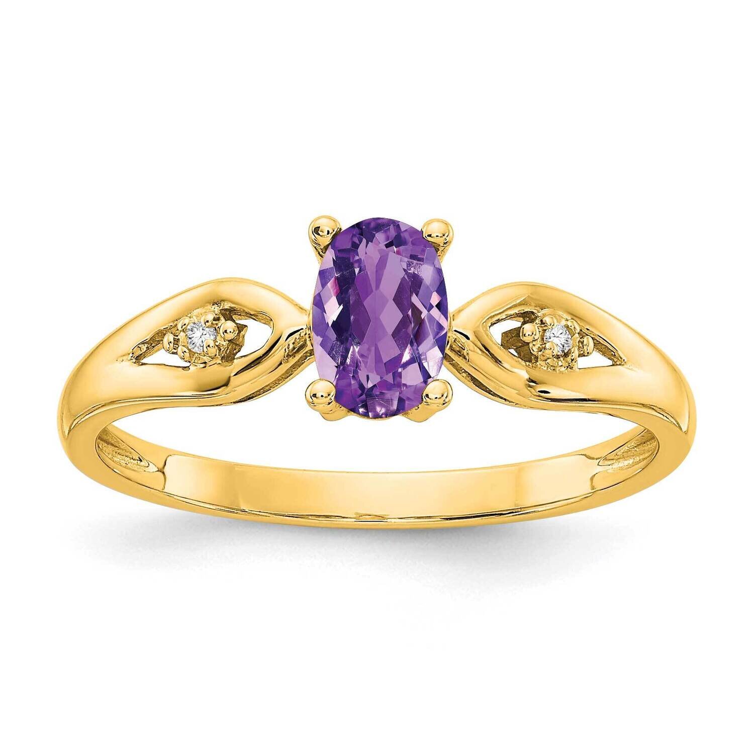 Amethyst Diamond Ring 14k Gold XBS585, MPN: XBS585, 196904022290