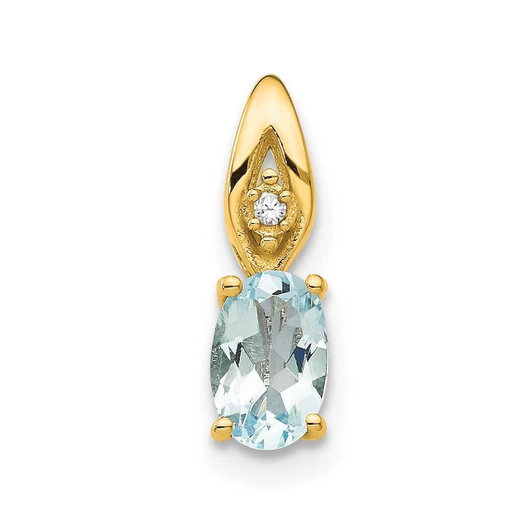 Aquamarine Diamond Pendant 14k Gold XBS600, MPN: XBS600,