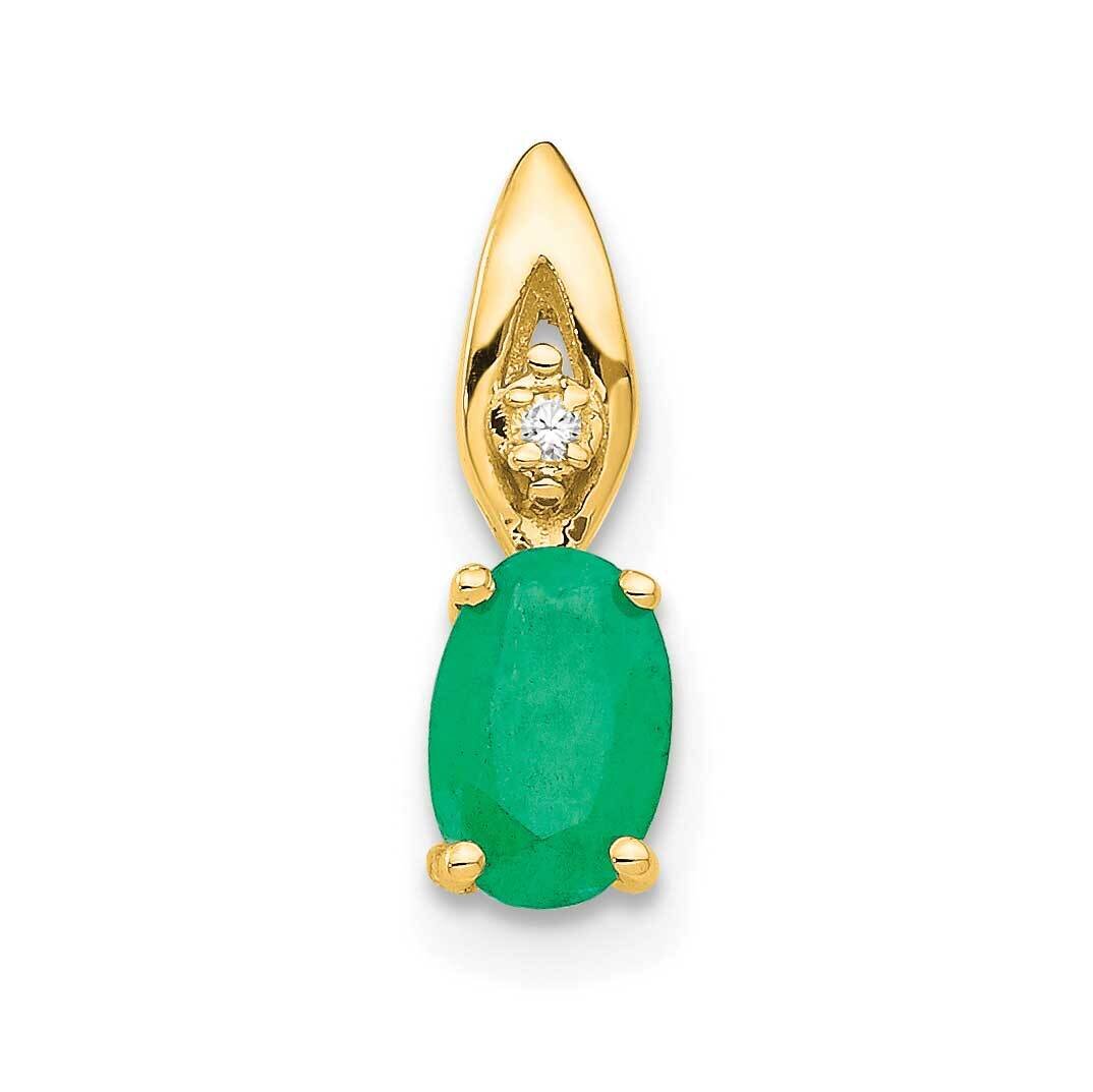 Emerald Diamond Pendant 14k Gold XBS602, MPN: XBS602,