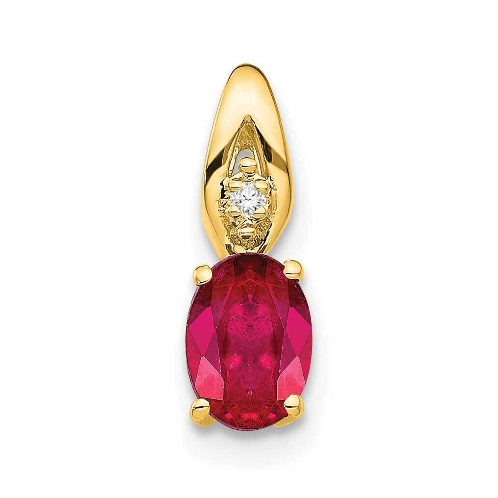 Ruby Diamond Pendant 14k Gold XBS604, MPN: XBS604,