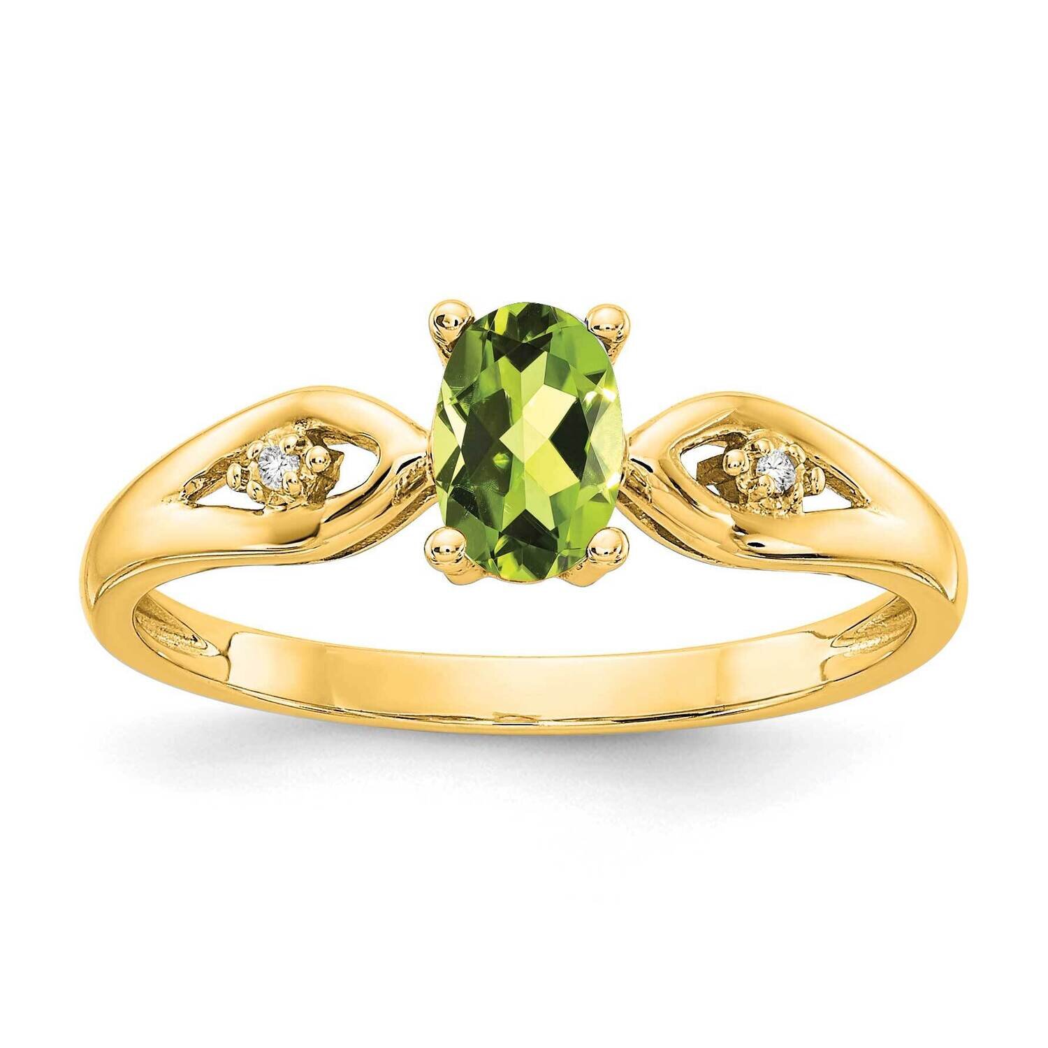Peridot Diamond Ring 14k Gold XBS605, MPN: XBS605, 196904021996