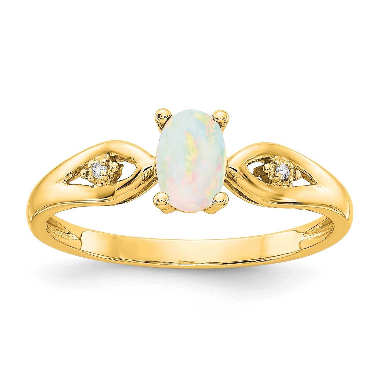 Opal Diamond Ring 14k Gold XBS607, MPN: XBS607, 196904021897