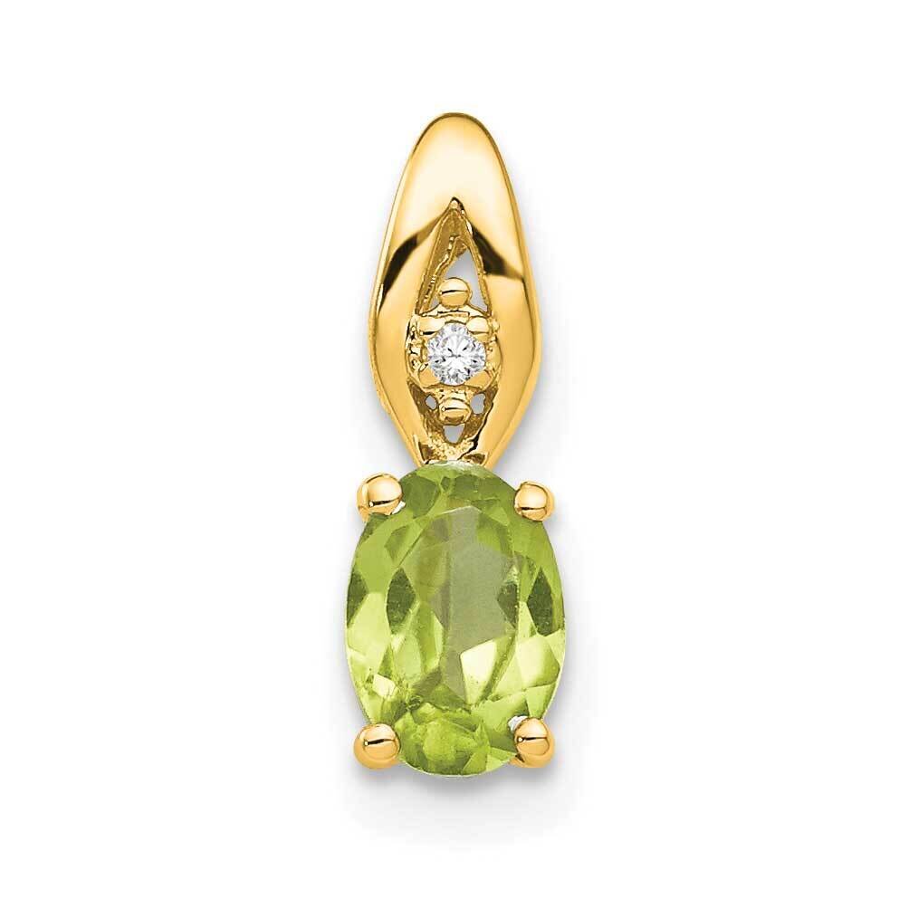 Peridot Diamond Pendant 14k Gold XBS615, MPN: XBS615,