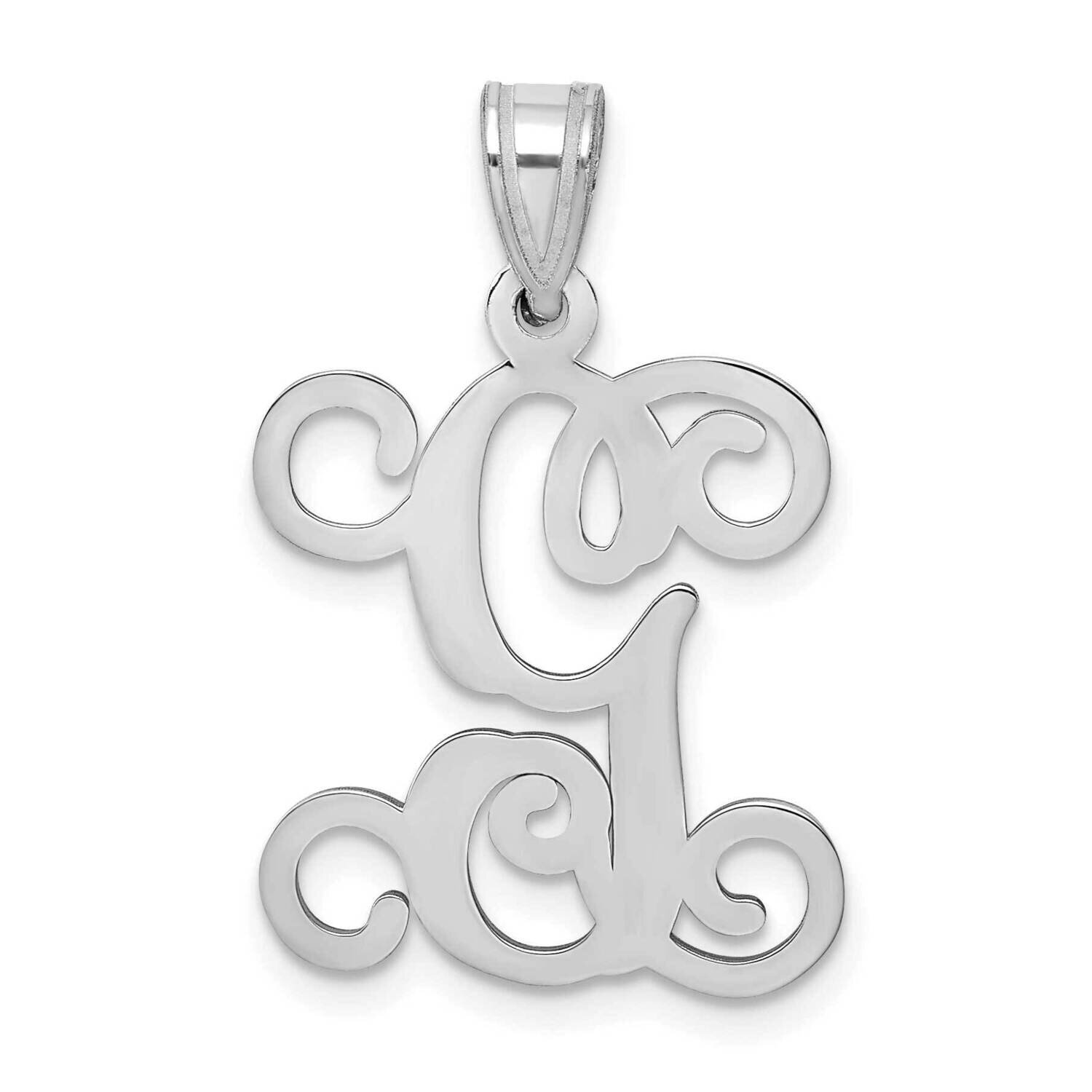 Initial Letter G Pendant 14k White Gold Casted High Polished XNA518W/G, MPN: XNA518W/G,