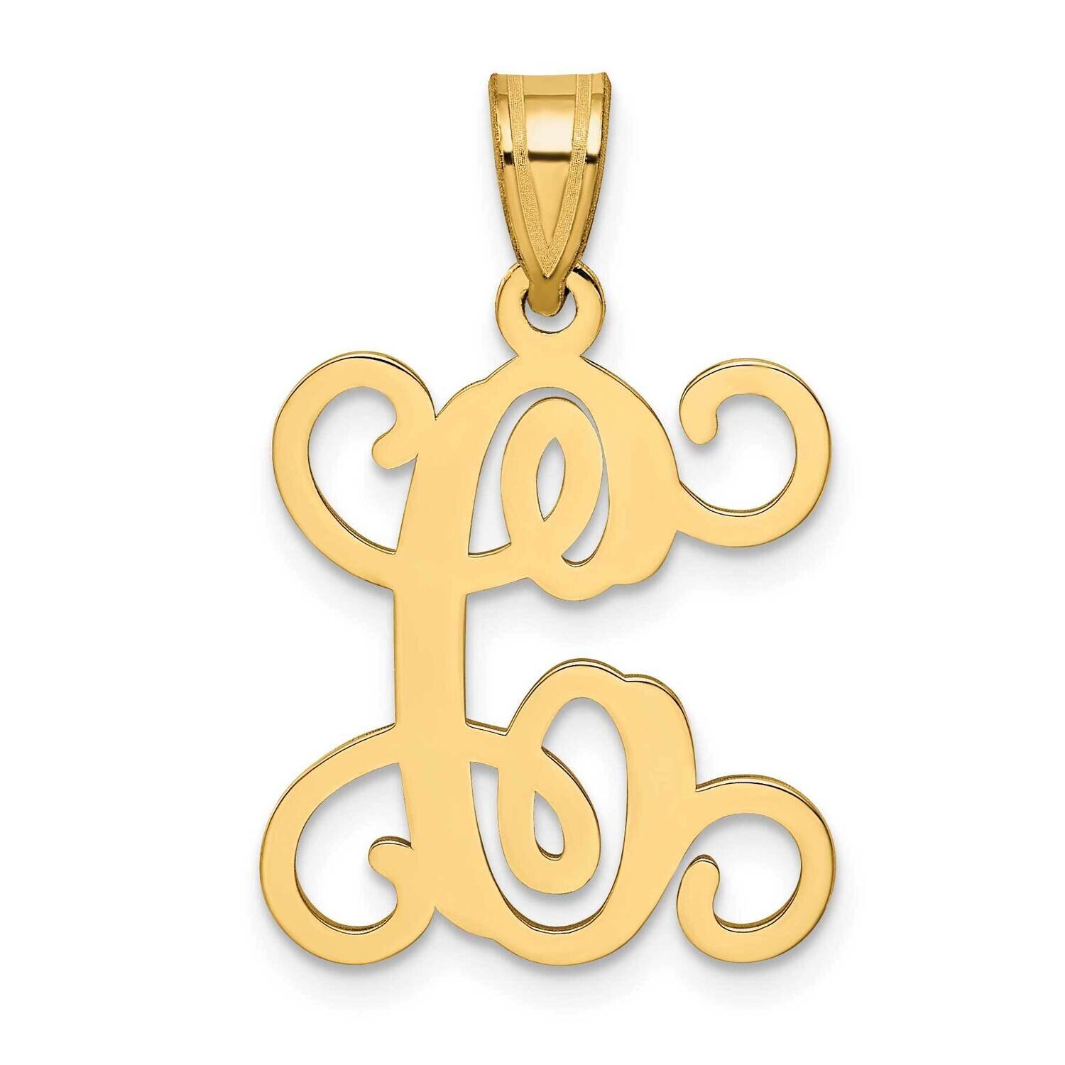 Initial Letter C Pendant 14k Gold Casted High Polished XNA518Y/C, MPN: XNA518Y/C,