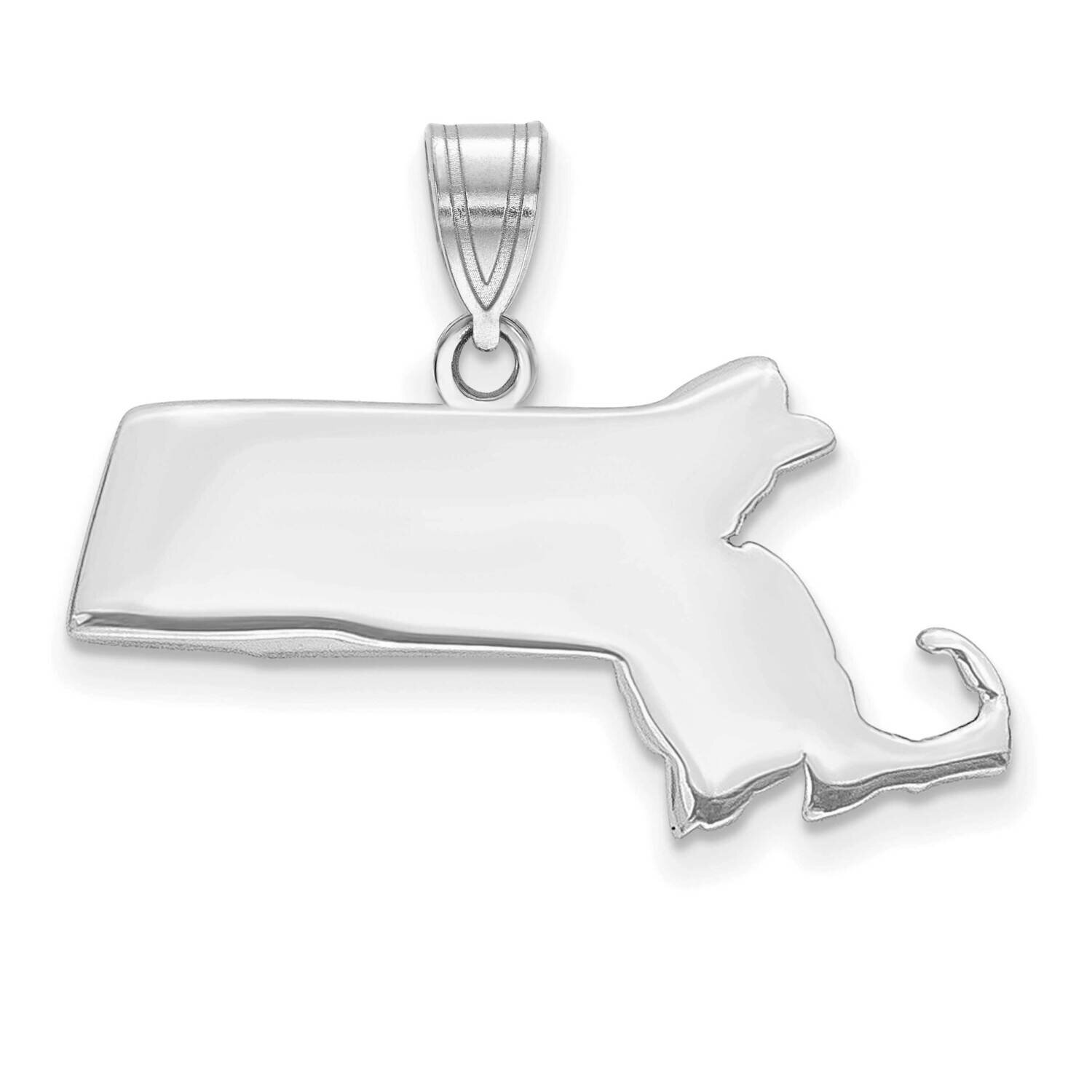 Ma State Pendant Bail Only 14k White Gold XNA707W-MA