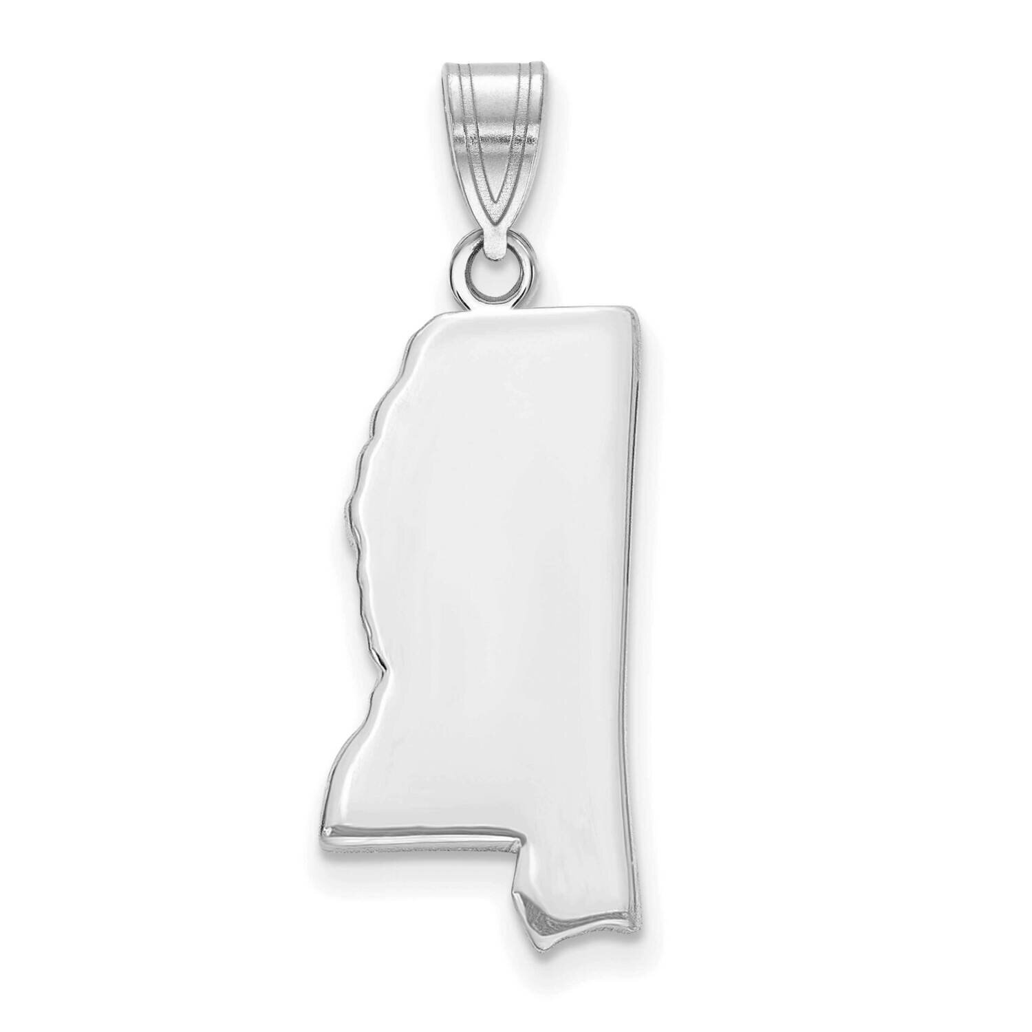 Ms State Pendant Bail Only 14k White Gold XNA707W-MS