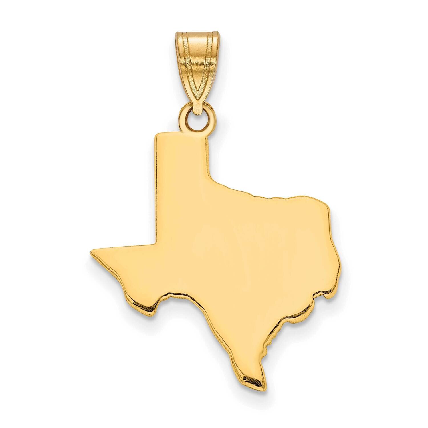 Tx State Pendant Bail Only 14k Gold XNA707Y-TX