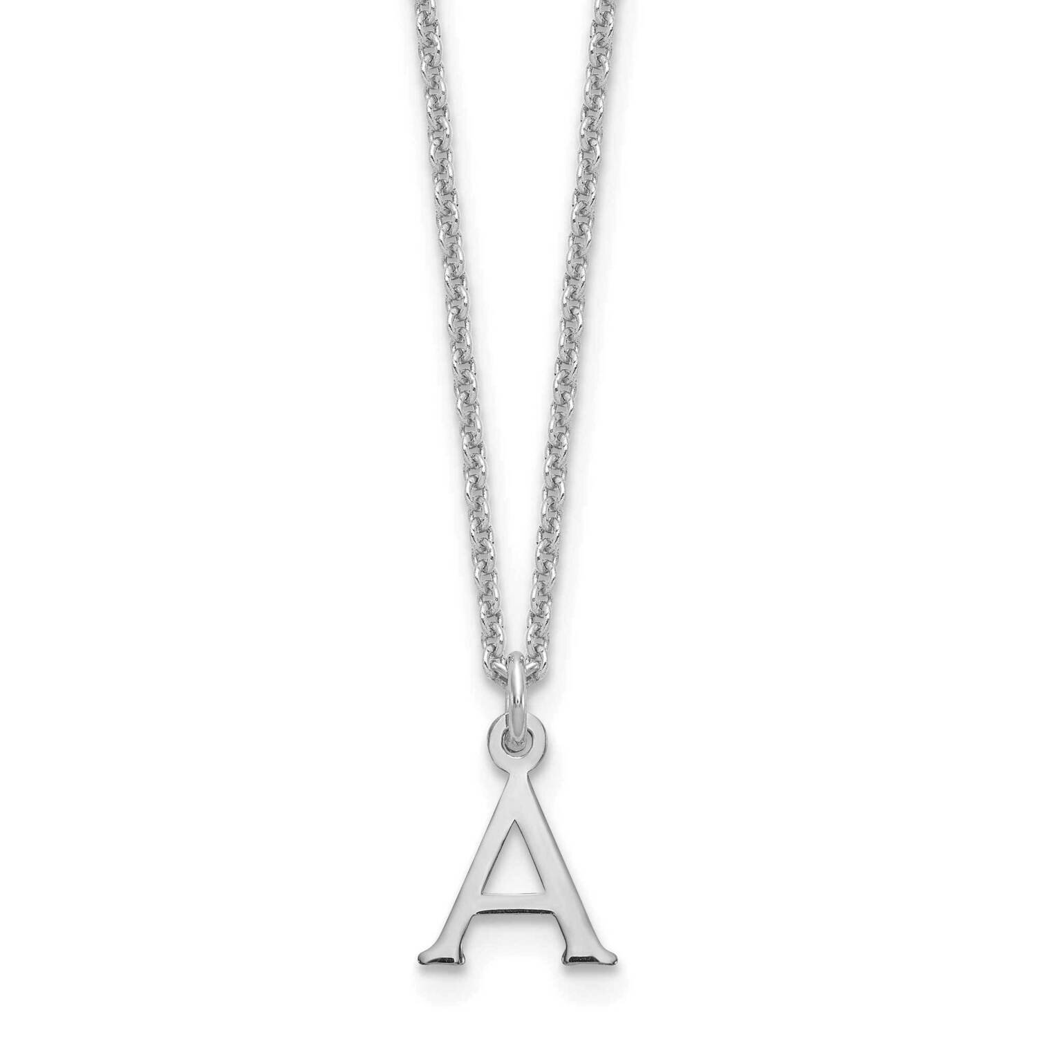 Letter A Initial Pendant with Chain 14k White Gold Cutout XNA727W/A, MPN: XNA727W/A, 191101672330