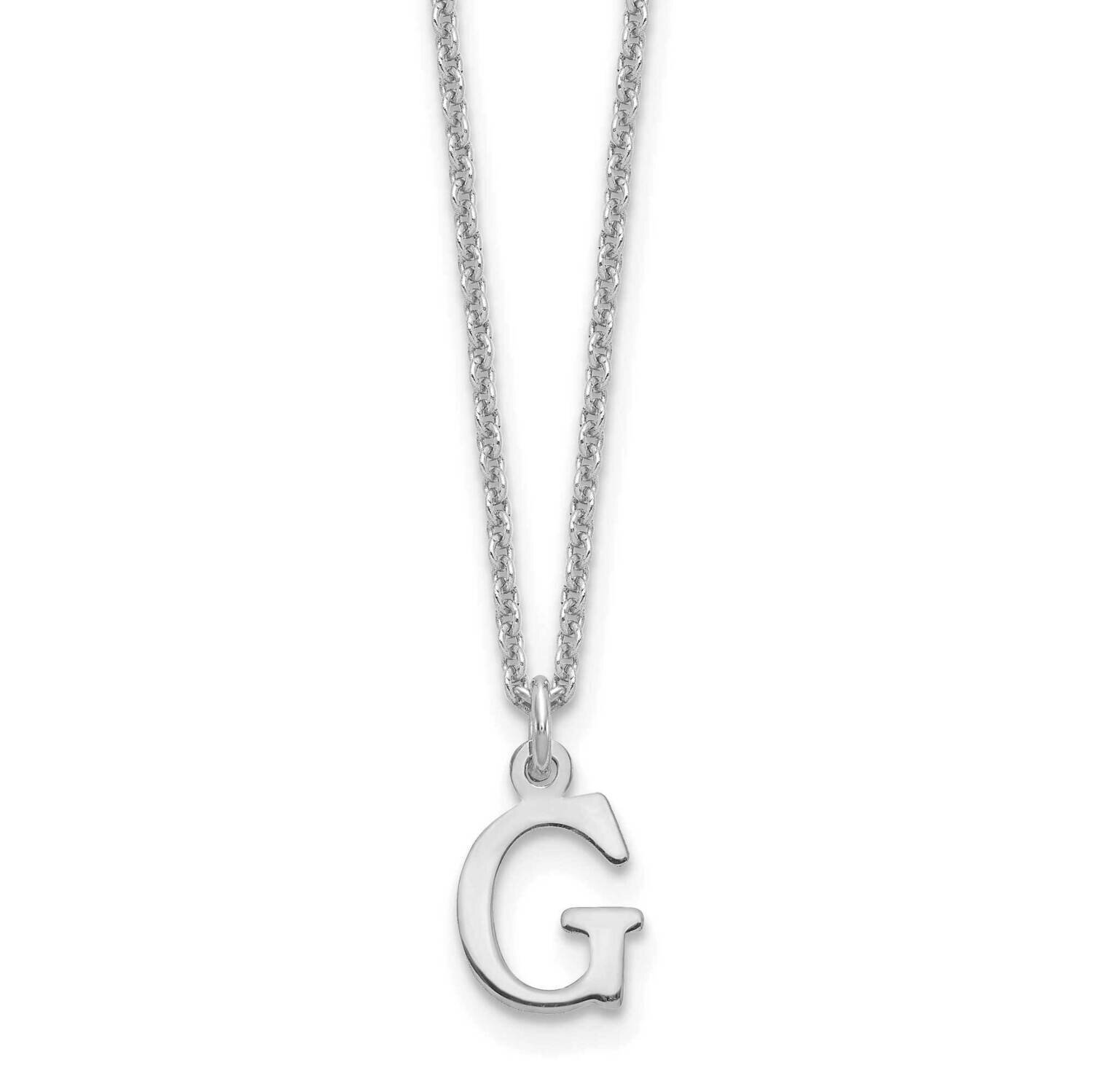 Letter G Initial Pendant with Chain 14k White Gold Cutout XNA727W/G, MPN: XNA727W/G, 191101672330