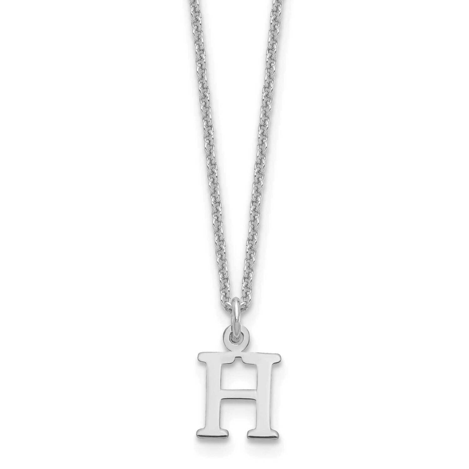 Letter H Initial Pendant with Chain 14k White Gold Cutout XNA727W/H, MPN: XNA727W/H, 191101672330