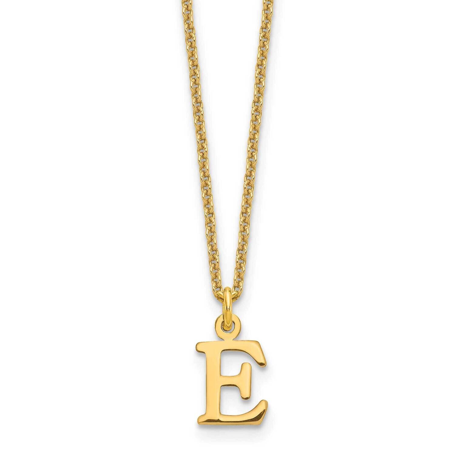 Letter E Initial Pendant with Chain 14k Gold Cutout XNA727Y/E, MPN: XNA727Y/E, 191101672590