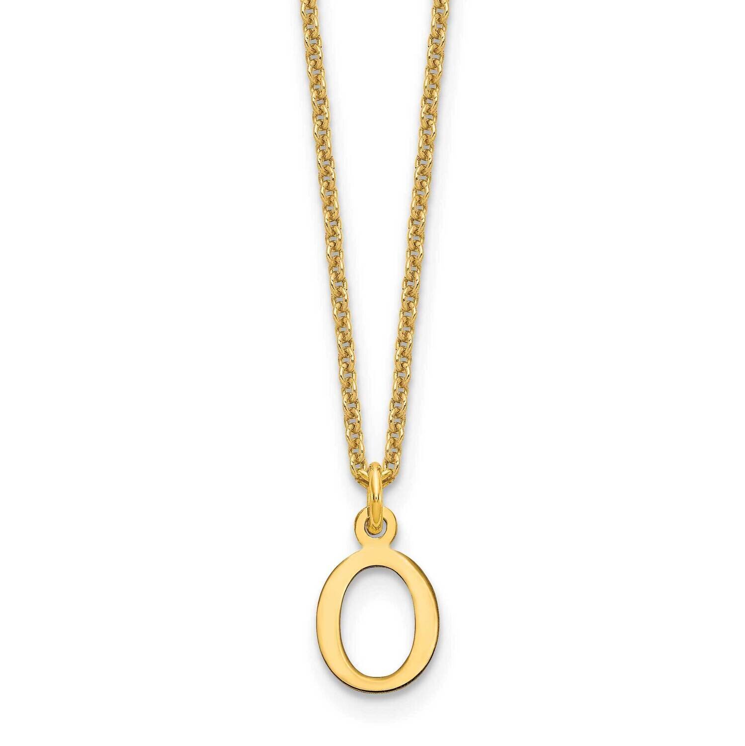Letter O Initial Pendant with Chain 14k Gold Cutout XNA727Y/O, MPN: XNA727Y/O, 191101672590