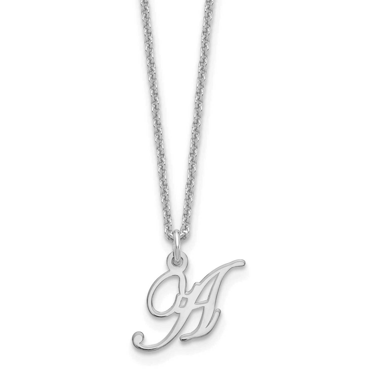 Letter A Initial Necklace 14k White Gold XNA756W/A
