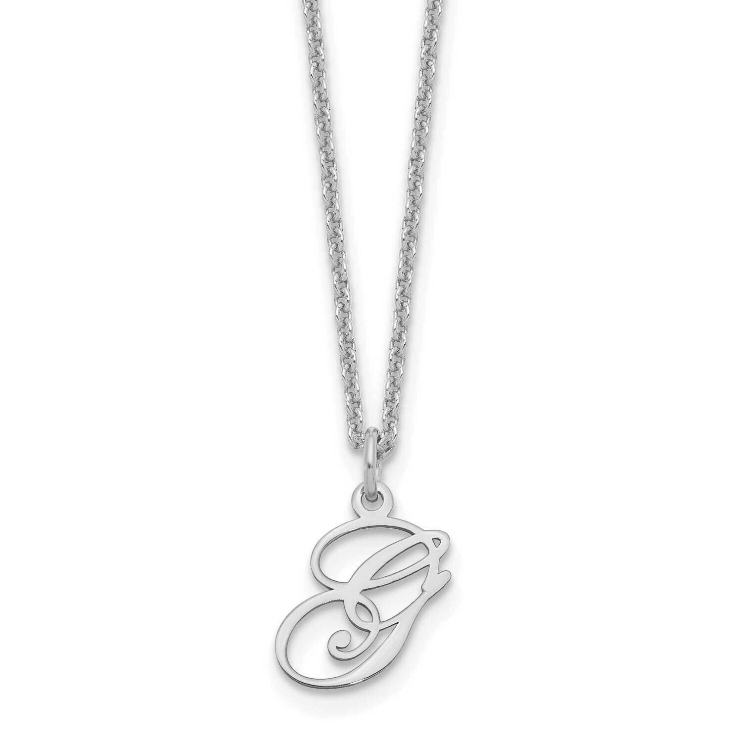 Letter G Initial Necklace 14k White Gold XNA756W/G