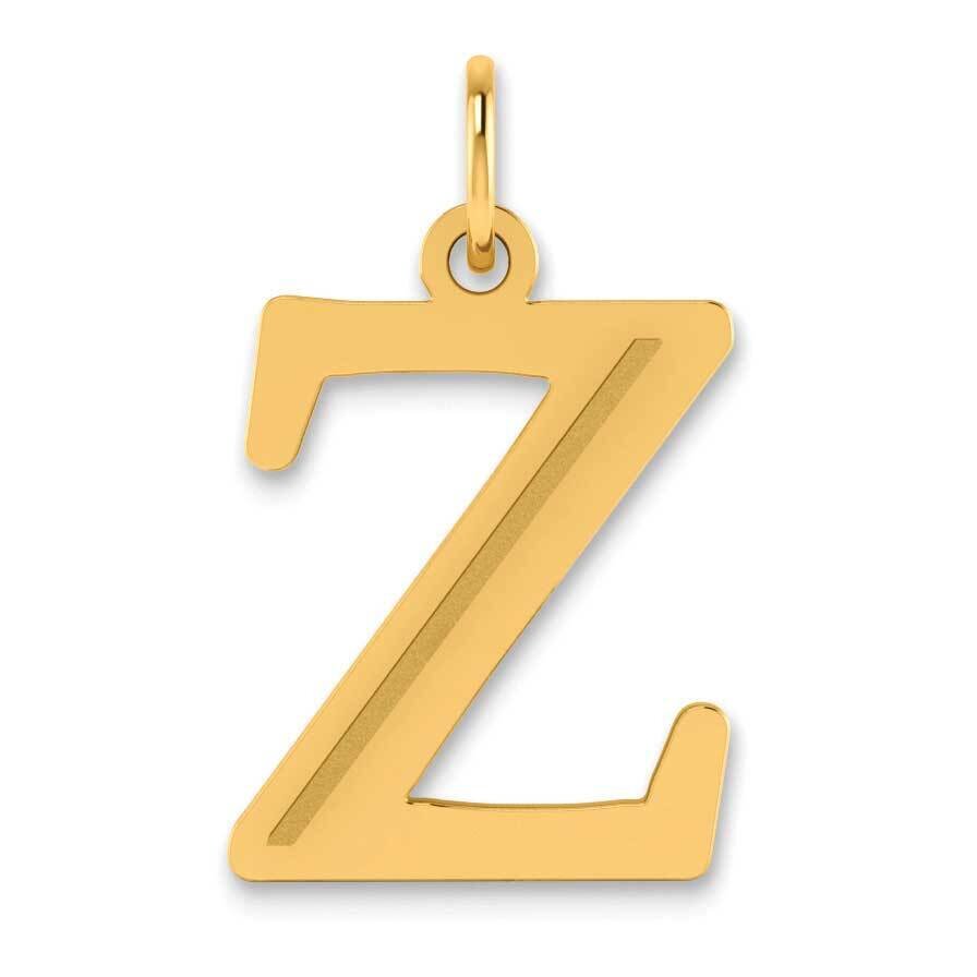 Letter Z Initial Pendant 14k Gold Polished Etched YC1437Z, MPN: YC1437Z, 196904081198