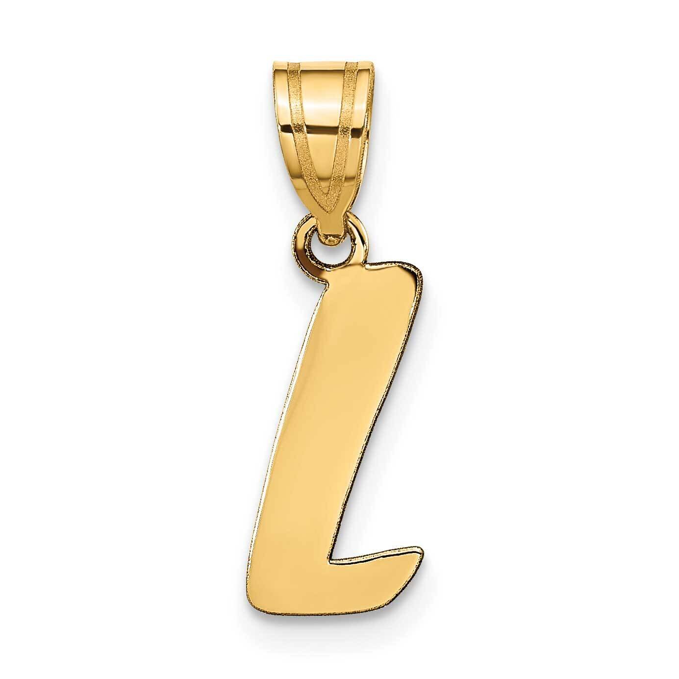 Script Letter L Initial Pendant 14k Gold Polished YC1438L, MPN: YC1438L, 196904084687