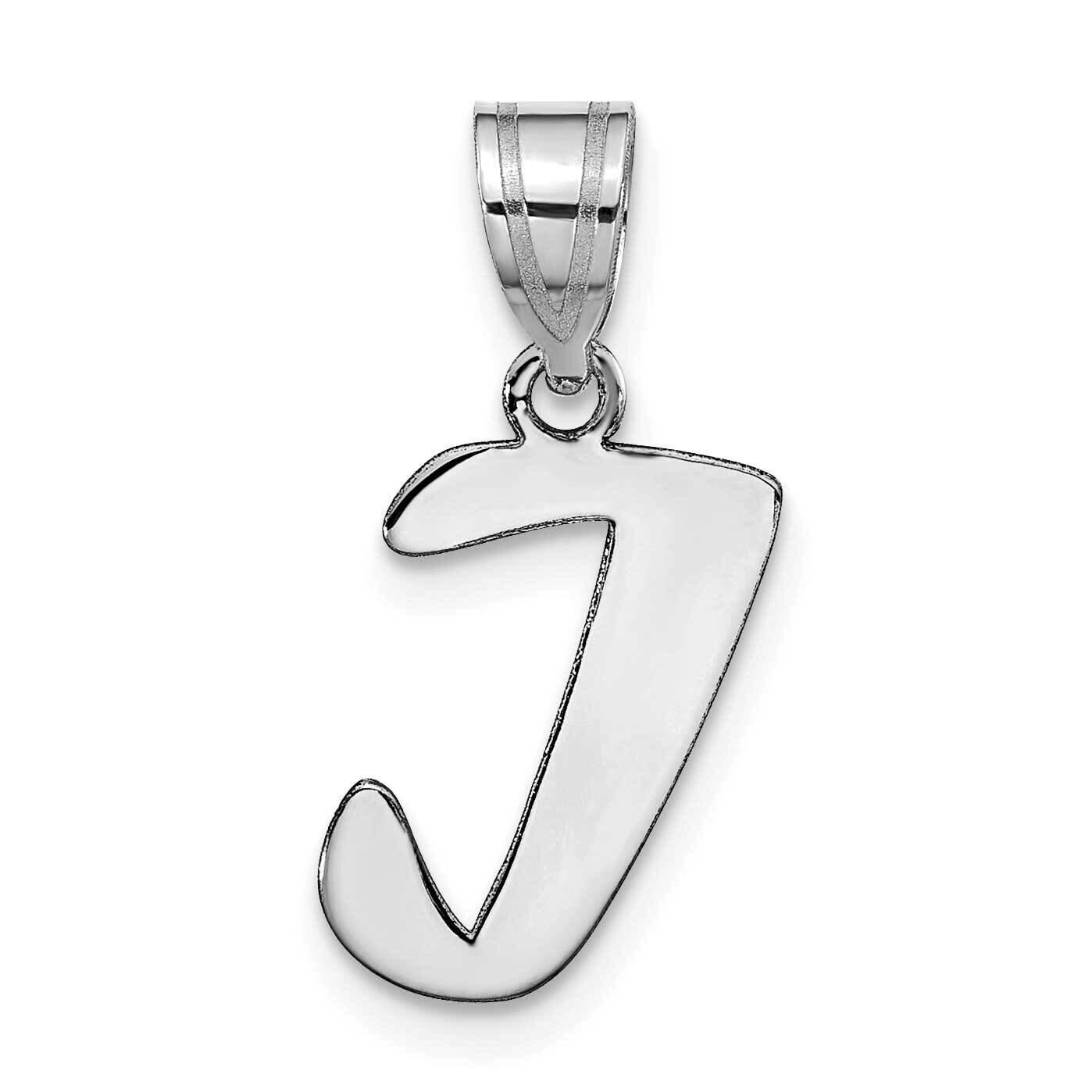 Script Letter I Initial Pendant 14k White Gold Polished YC1438WI, MPN: YC1438WI, 196904083864