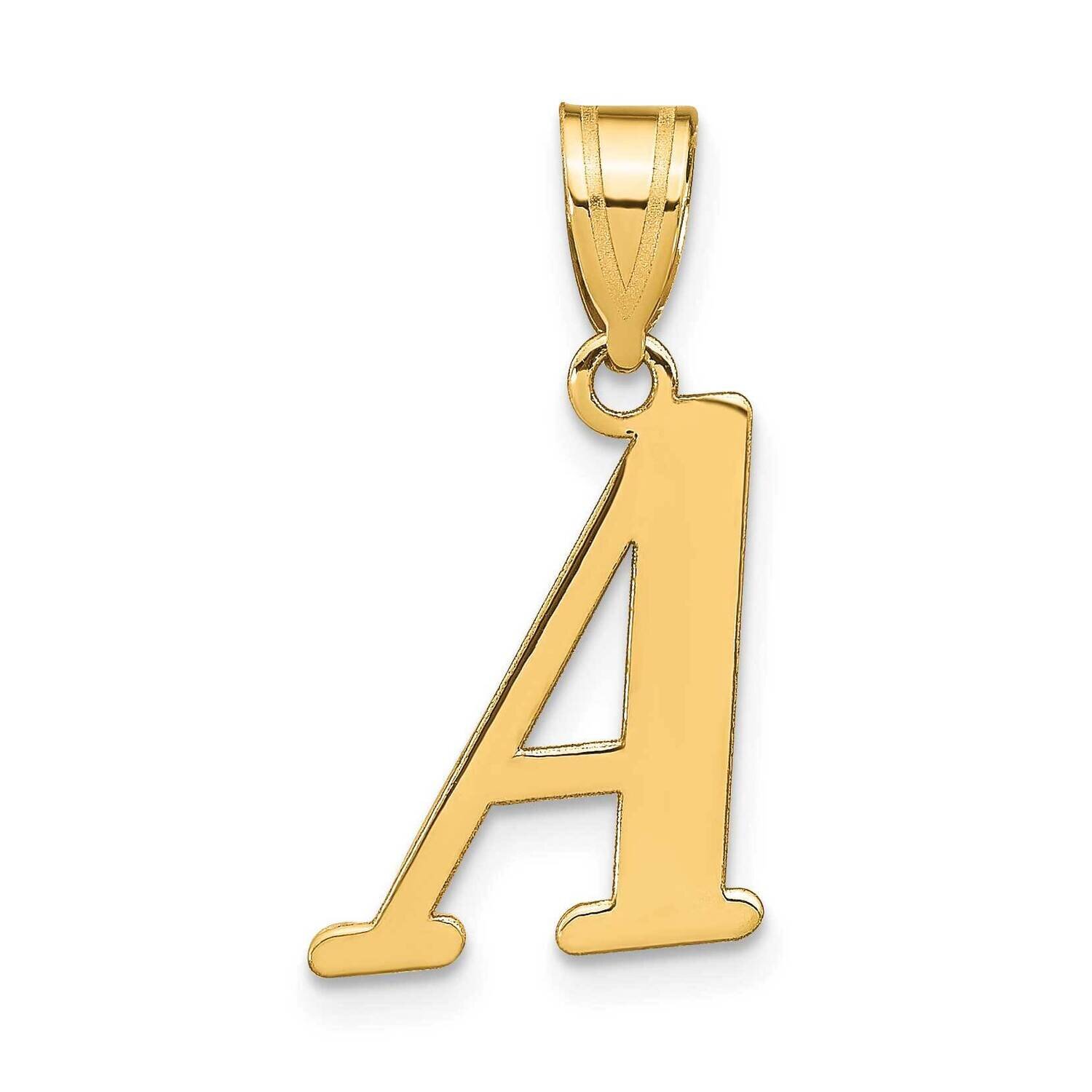 Letter A Initial Pendant 14k Gold Polished YC1440A