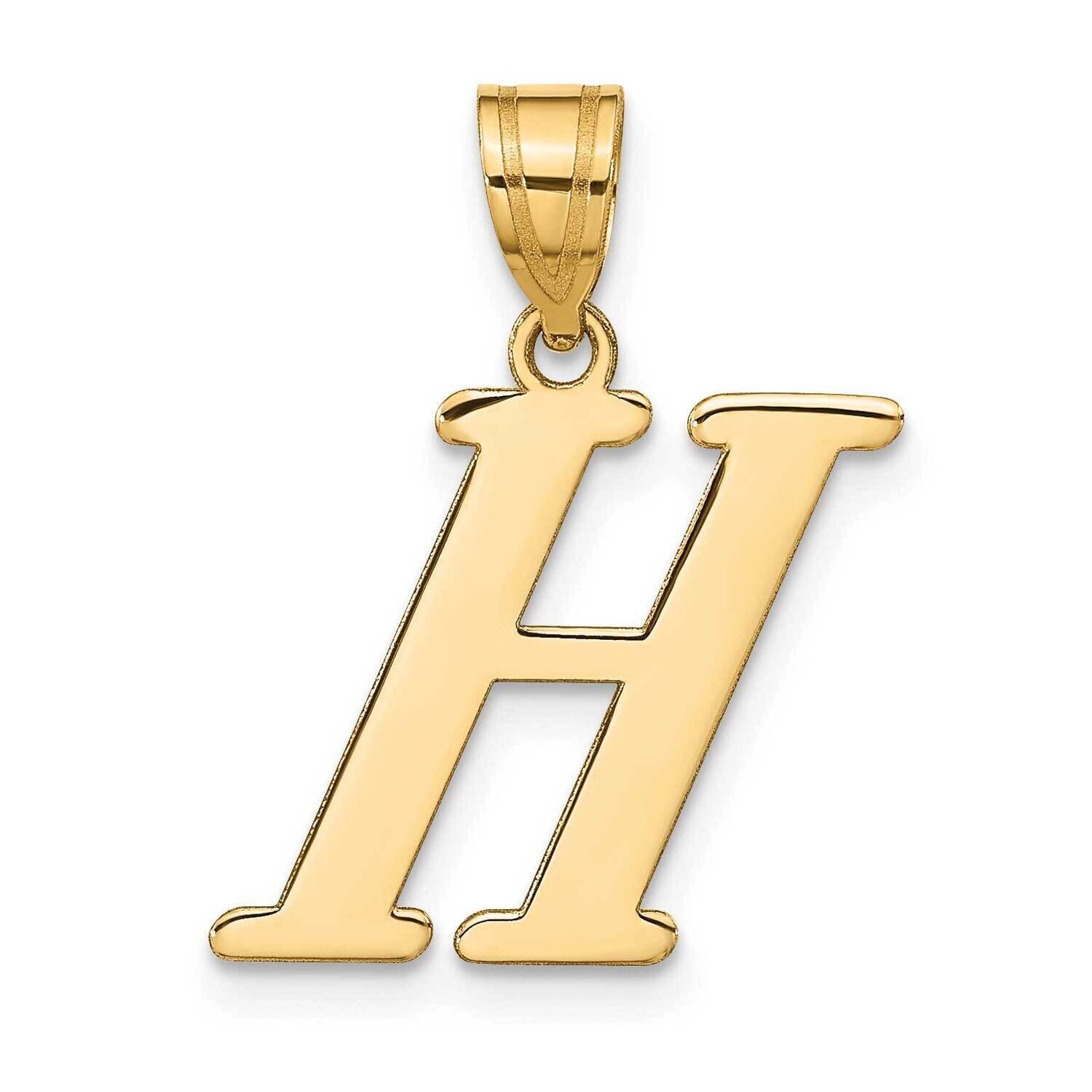 Letter H Initial Pendant 14k Gold Polished YC1440H, MPN: YC1440H, 196904086872