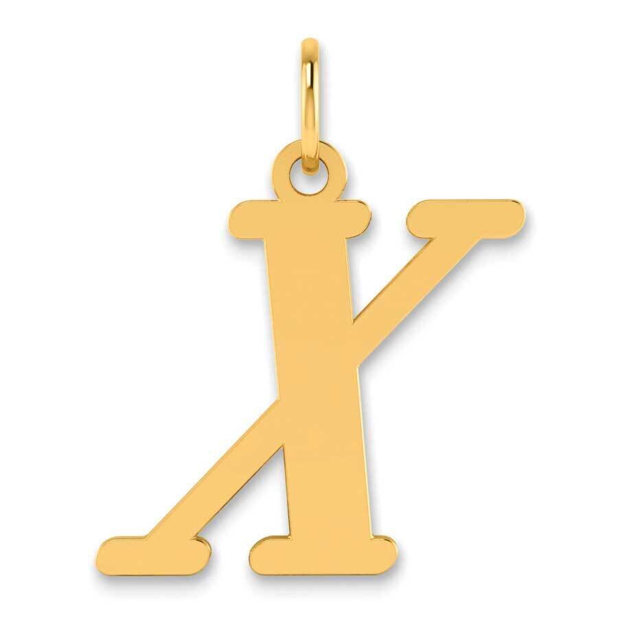 Letter X Initial Pendant 14k Gold Polished YC1440X