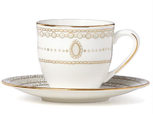 Marchesa Gilded Pearl Demitasse Cup & Saucer