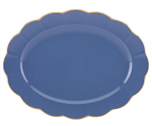 Marchesa Marchesa Shades Blue 16.0 Oval Platter