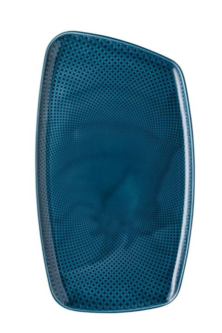 Rosenthal Junto - Ocean Blue Platter 14 1/4 x 8 1/4 Inchch