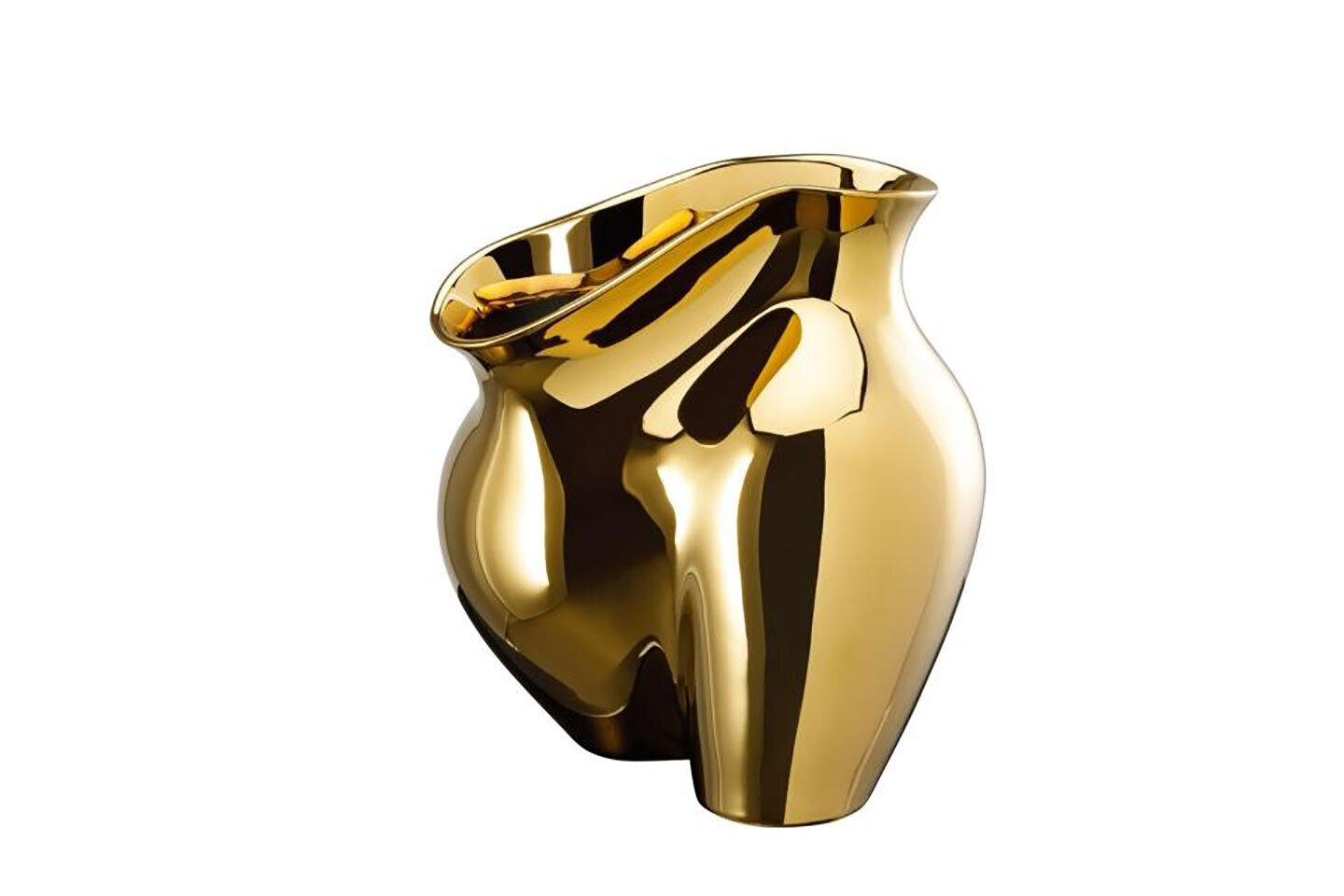 Rosenthal La Chute - Gold Titanium Vase 10 1/4 Inch