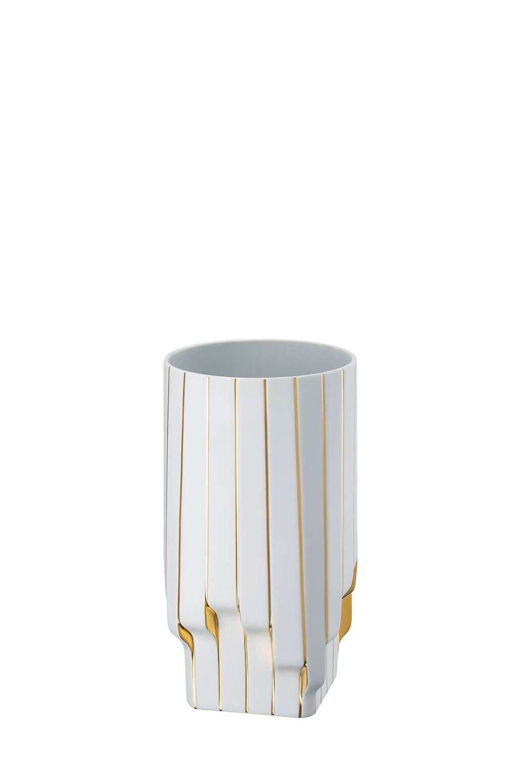 Rosenthal Strip White - Gold - Zaha Hadid Vase 11 3/4 Inchch
