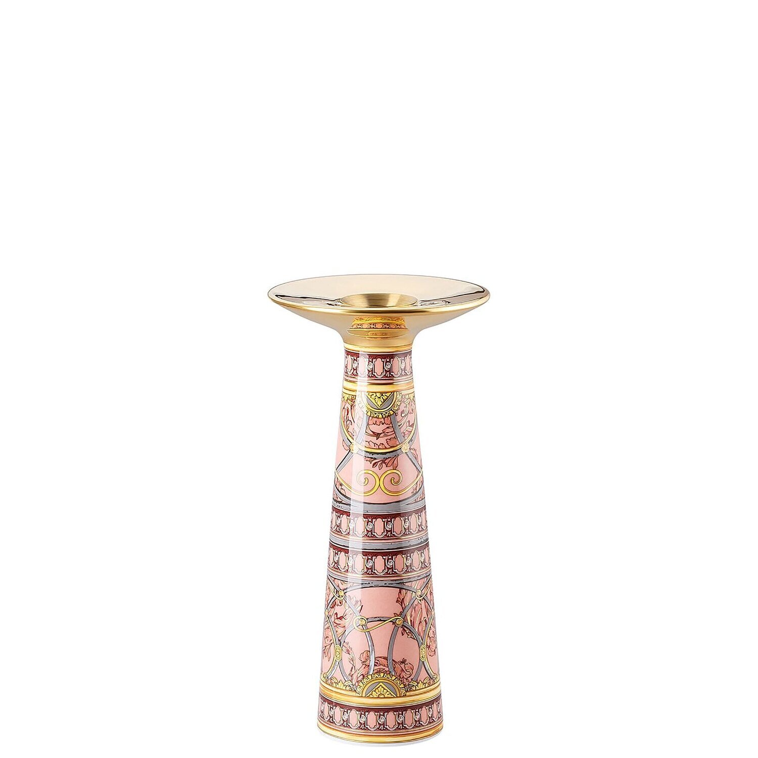 Versace La Scala del Palazzo Rosa Vase Candleholder 8 Inch
