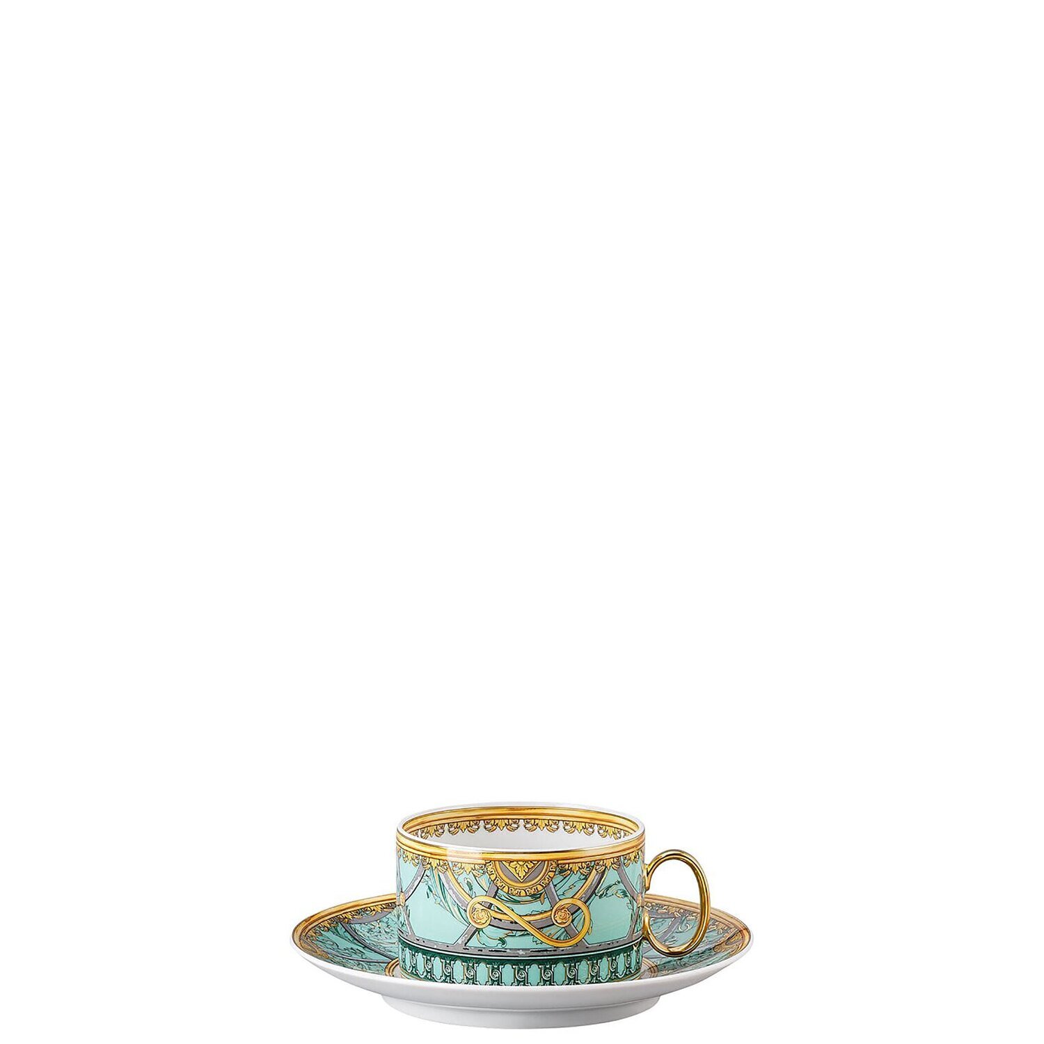 Versace La Scala del Palazzo Verde Tea Cup &amp; Saucer 6 1/4 Inch, MPN: 19335-403664-14640, 7909550812…
