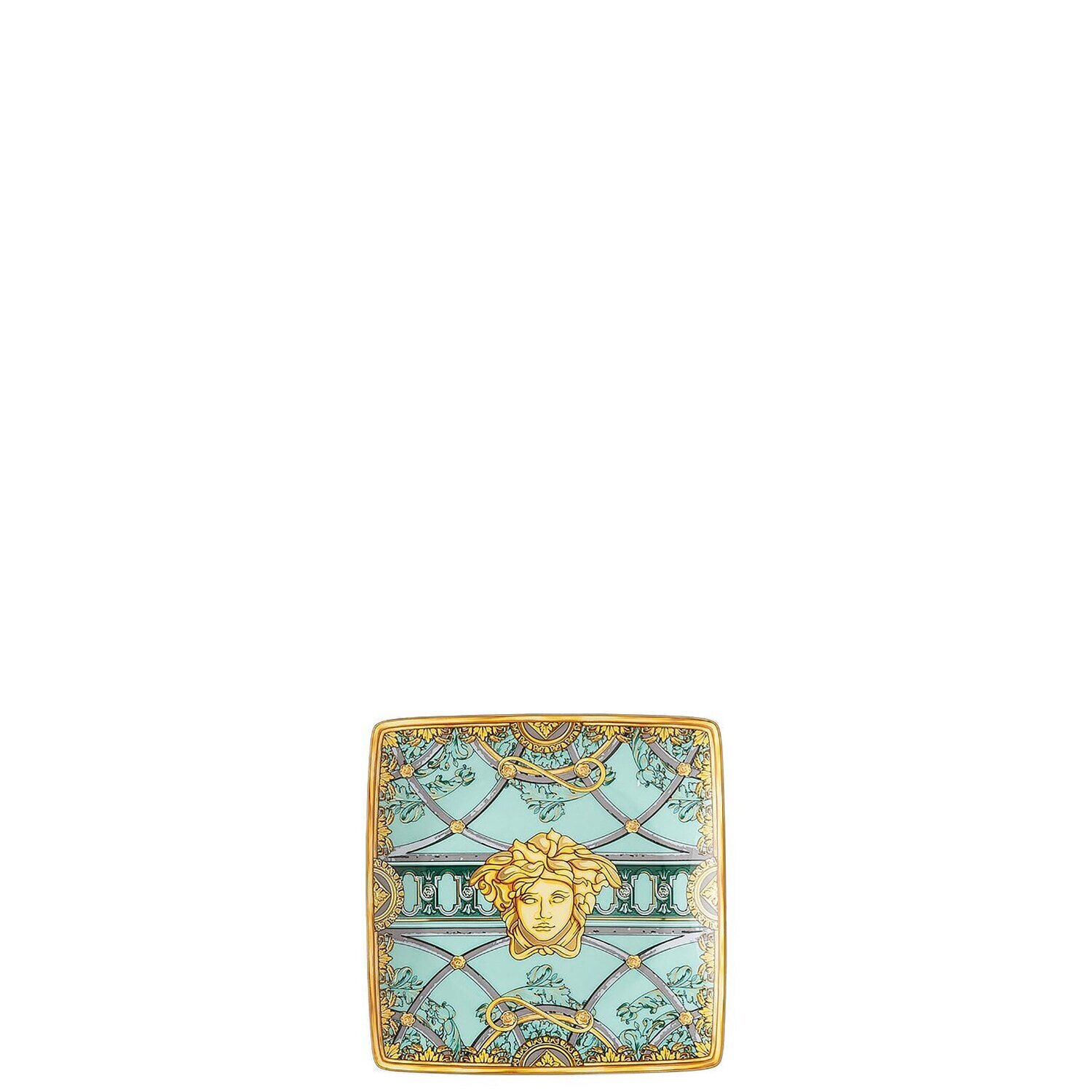 Versace La Scala del Palazzo Verde Canape Dish 4 3/4 Inch Square, MPN: 11940-403664-15253, 79095508…