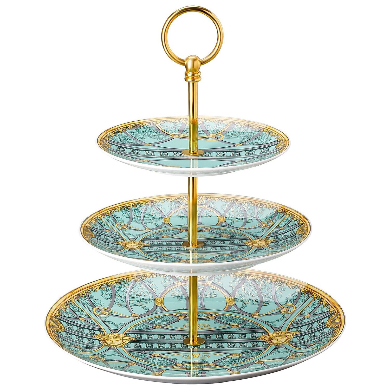 Versace La Scala del Palazzo Verde Etagere 3 Tiers 7, 8 1/2 , 10 1/2 Inch, MPN: 19335-403664-25311,…