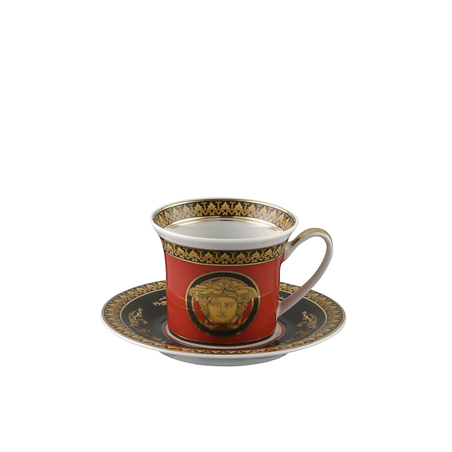 Versace Medusa Red A.D. Cup &amp; Saucer (non winged handle), MPN: 19315-409605-14715, 0