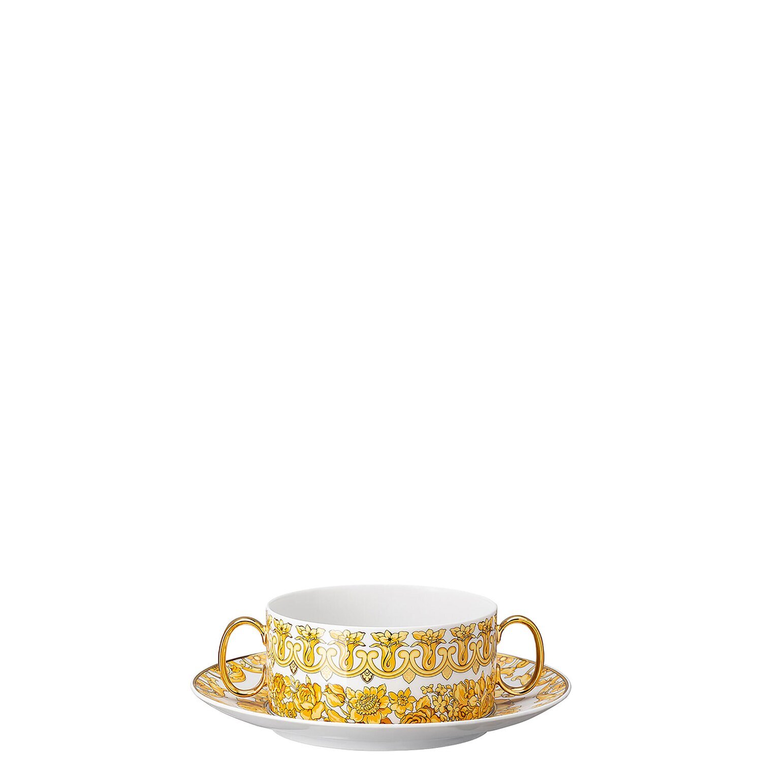 Versace Medusa Rhapsody Cream Soup Cup &amp; Saucer 6 3/4 Inch, MPN: 19335-403670-10420, 790955110038