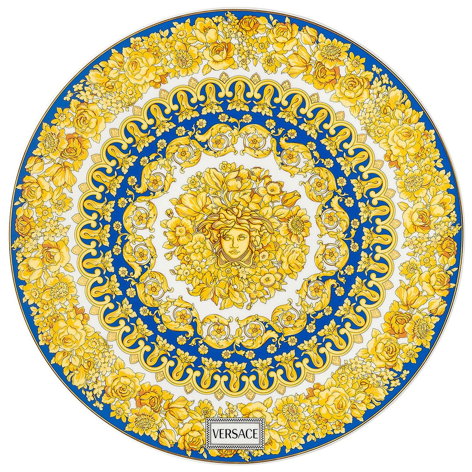 Versace Medusa Rhapsody Blue Service Plate 13 Inch, MPN: 19335-403672-10263, 790955110342