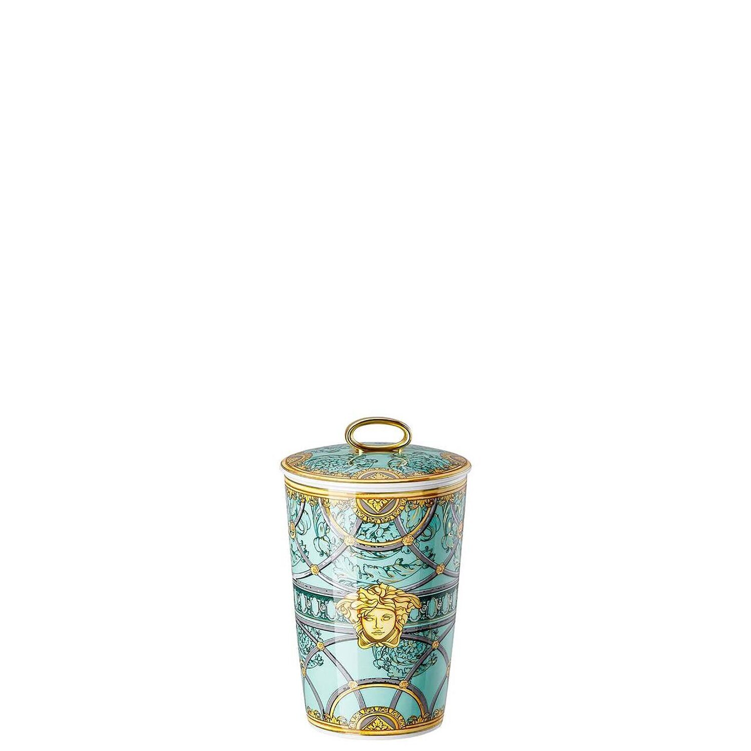 Versace Scala Palazzo Verde Scented Votive Candle with Lid 5 1/2 Inch