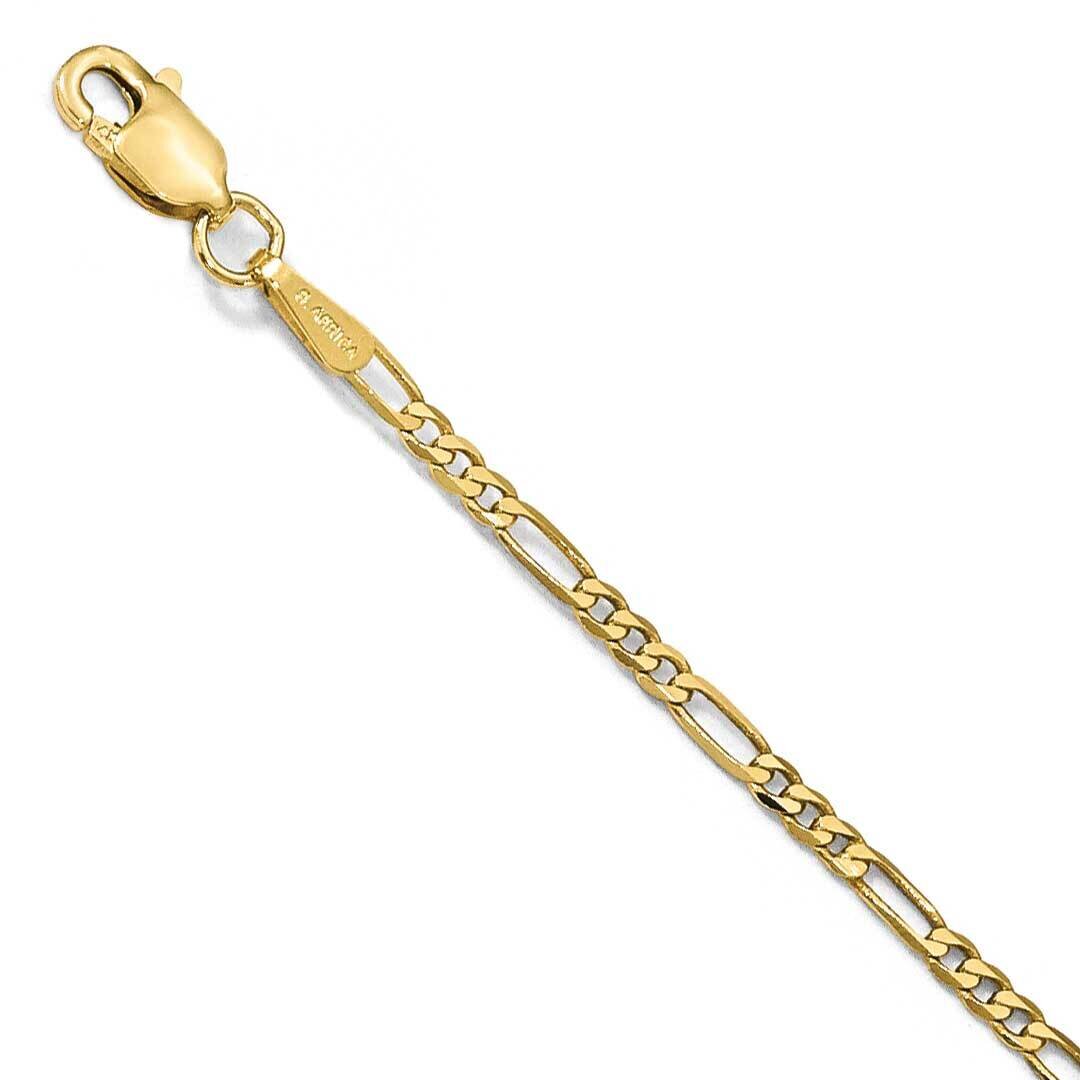 Leslie&#39;s 1.80mm Flat Figaro Chain 8 Inch 14k Gold HB-1294-8, MPN: 1294-8, 191101849077