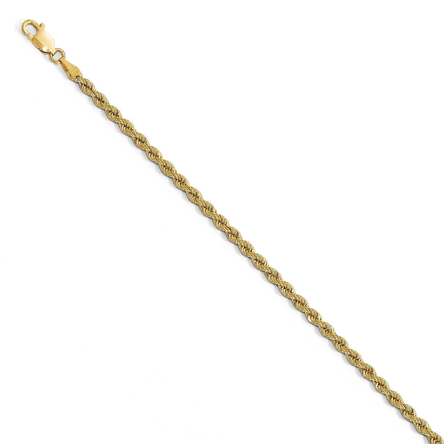 2.75mm Regular Rope Chain 8 Inch 14k Gold HB-7228-8