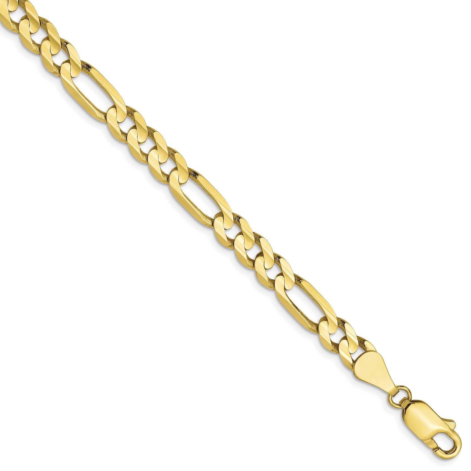 5.25mm Concave Figaro Chain 8 Inch 10k Gold HB-8216-8
