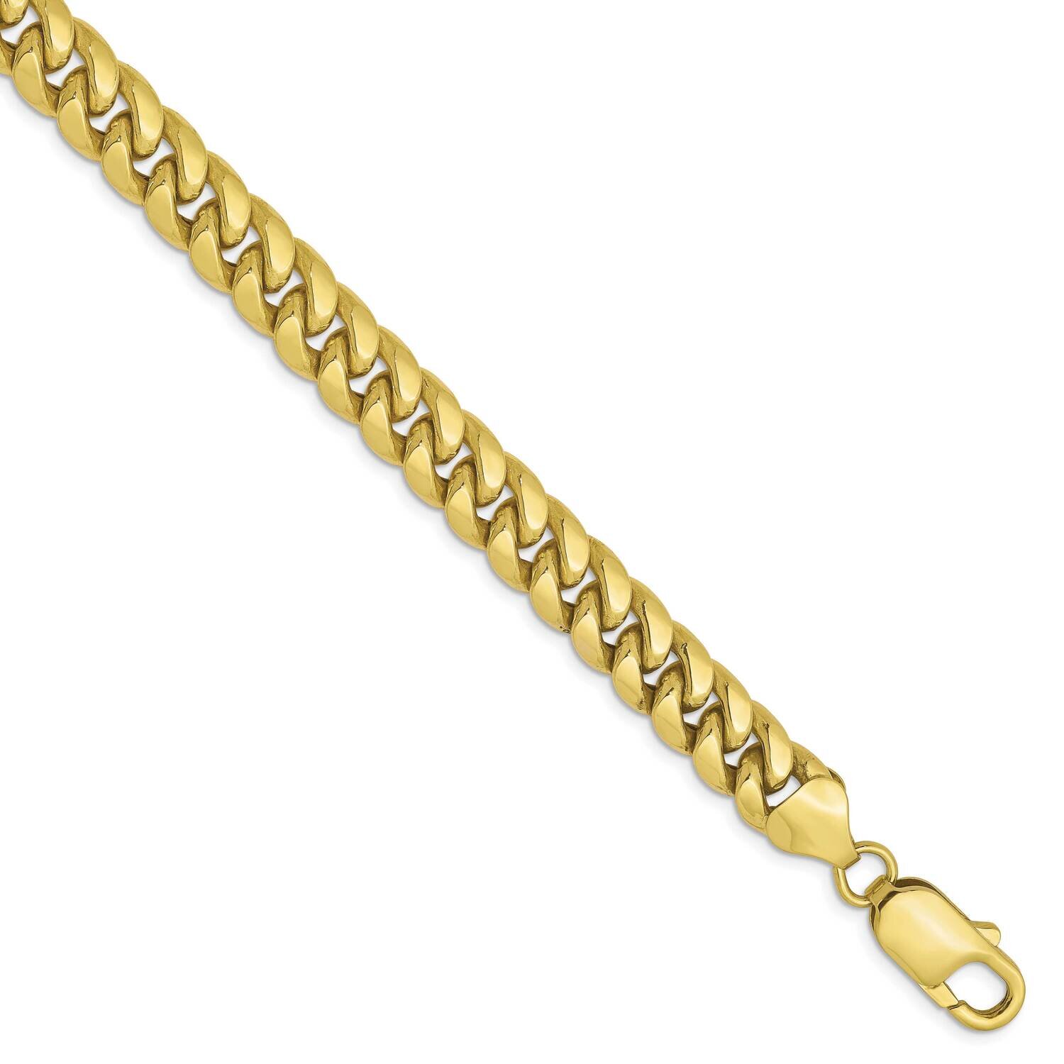 Semi-Solid Miami Cuban Chain 8 Inch 10k Gold HB-8230-8