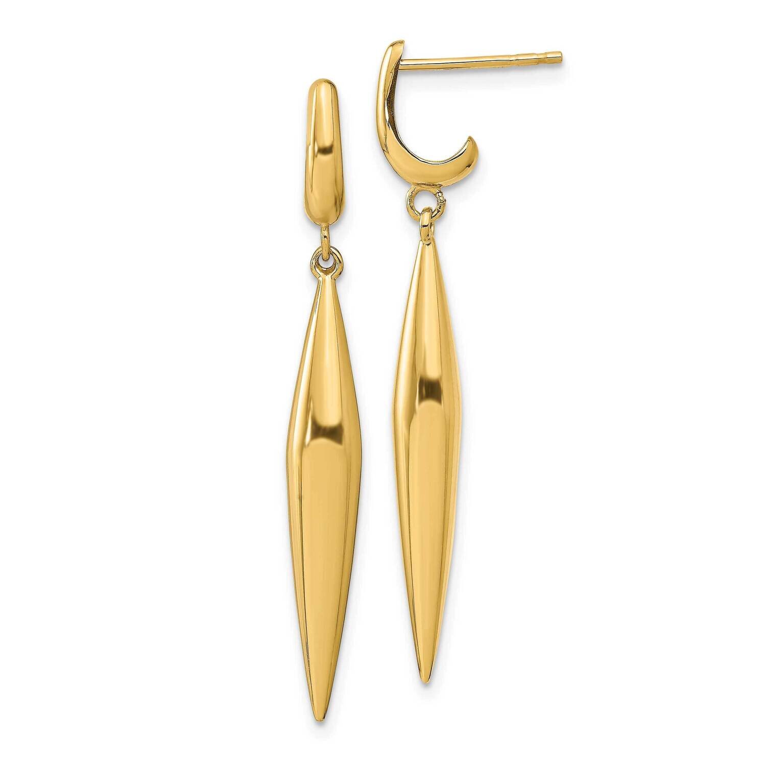 Leslie&#39;s Post Dangle Earrings 14k Gold Polished HB-LE1942, MPN: LE1942, 191101737527