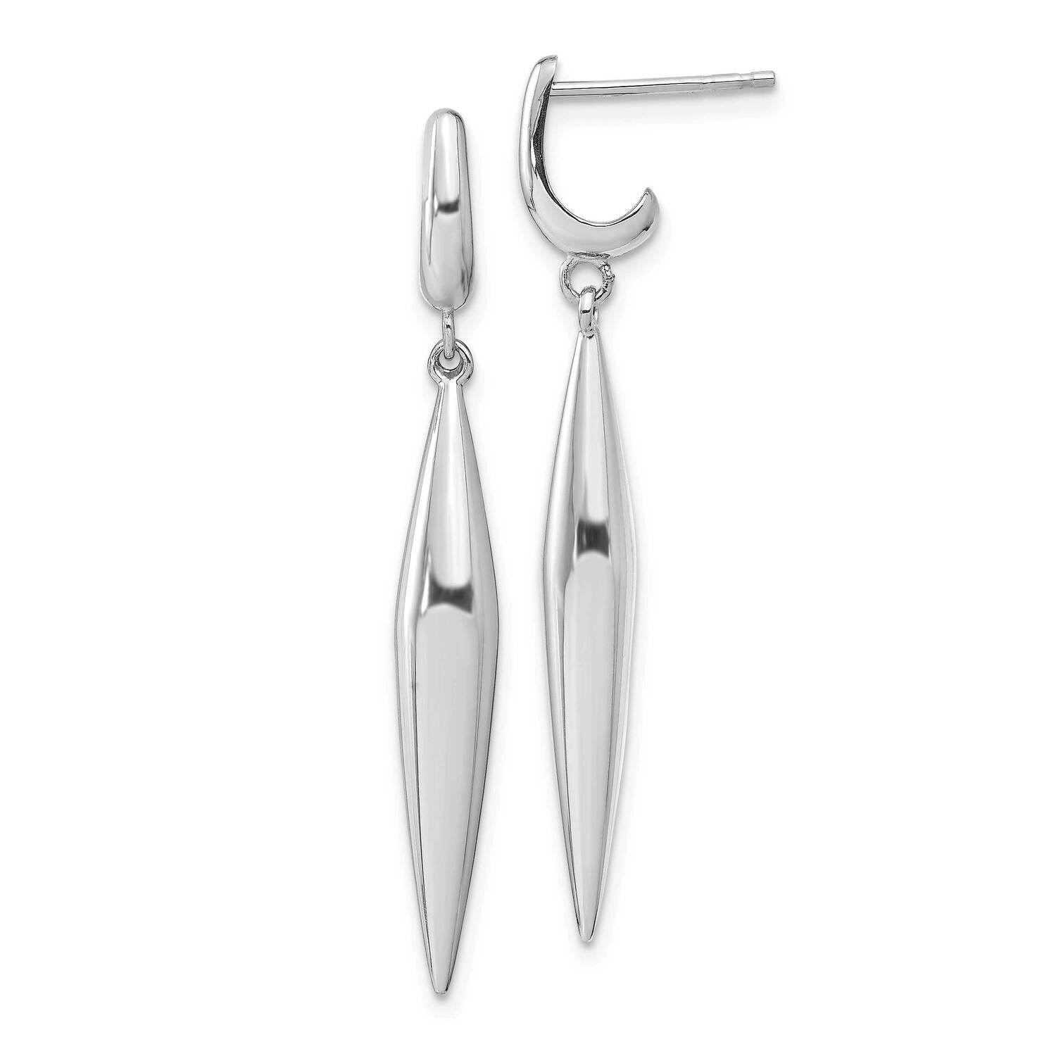 Leverback Earrings 14k White Gold Polished HB-LE1942W