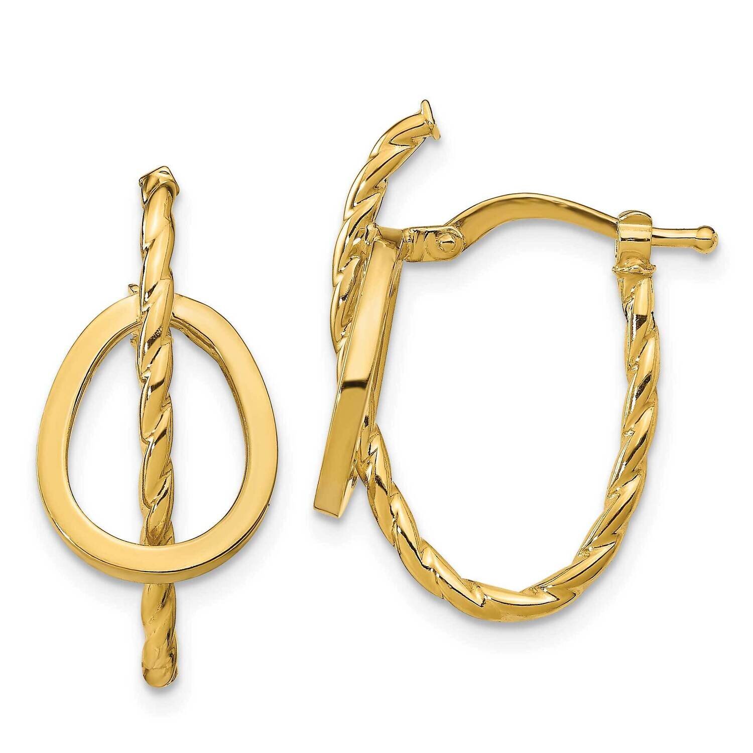 Hoop Earrings 14k Gold Polished HB-LE1958