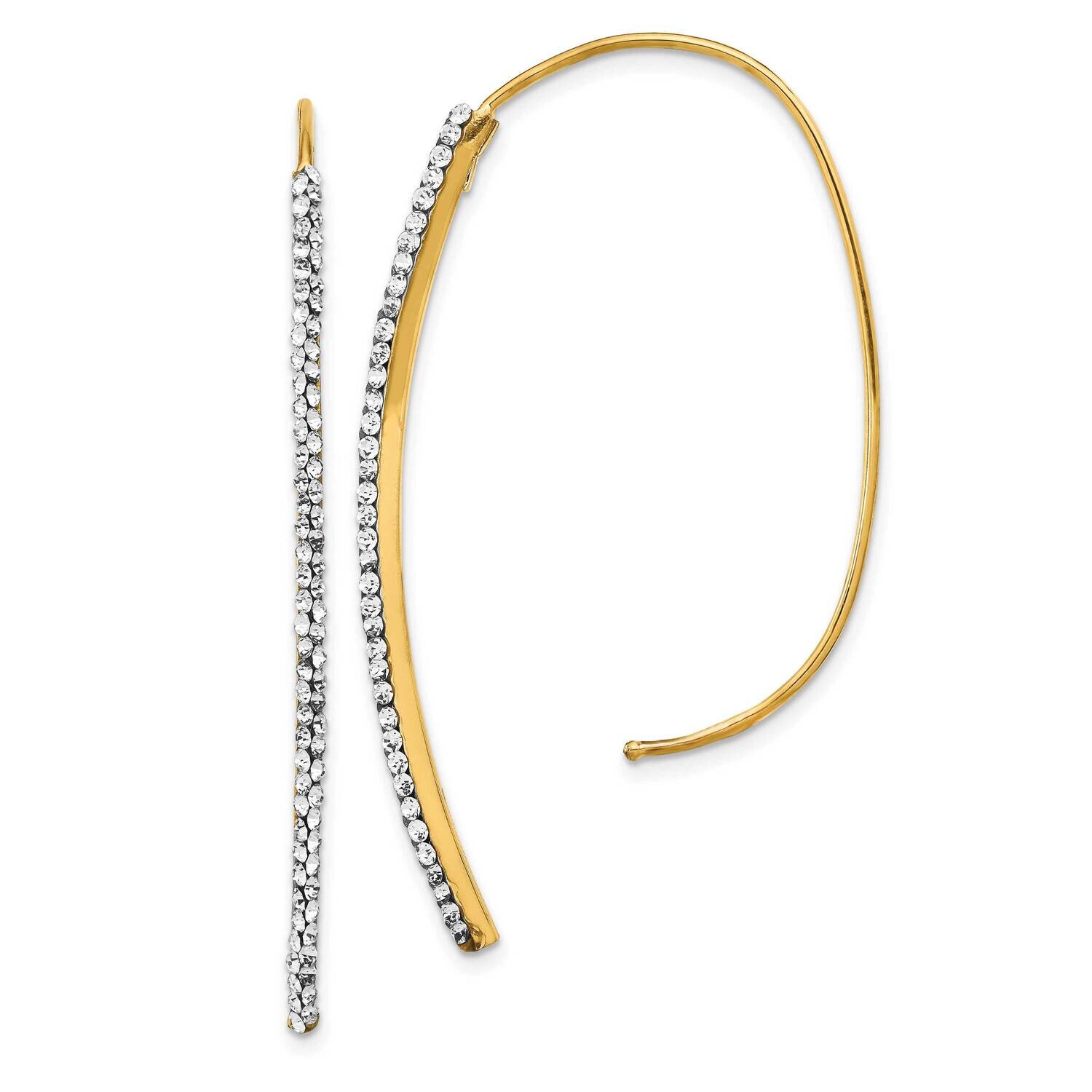 Crystals by Swarovski Threader Earrings 14k Gold Polished HB-LE1962