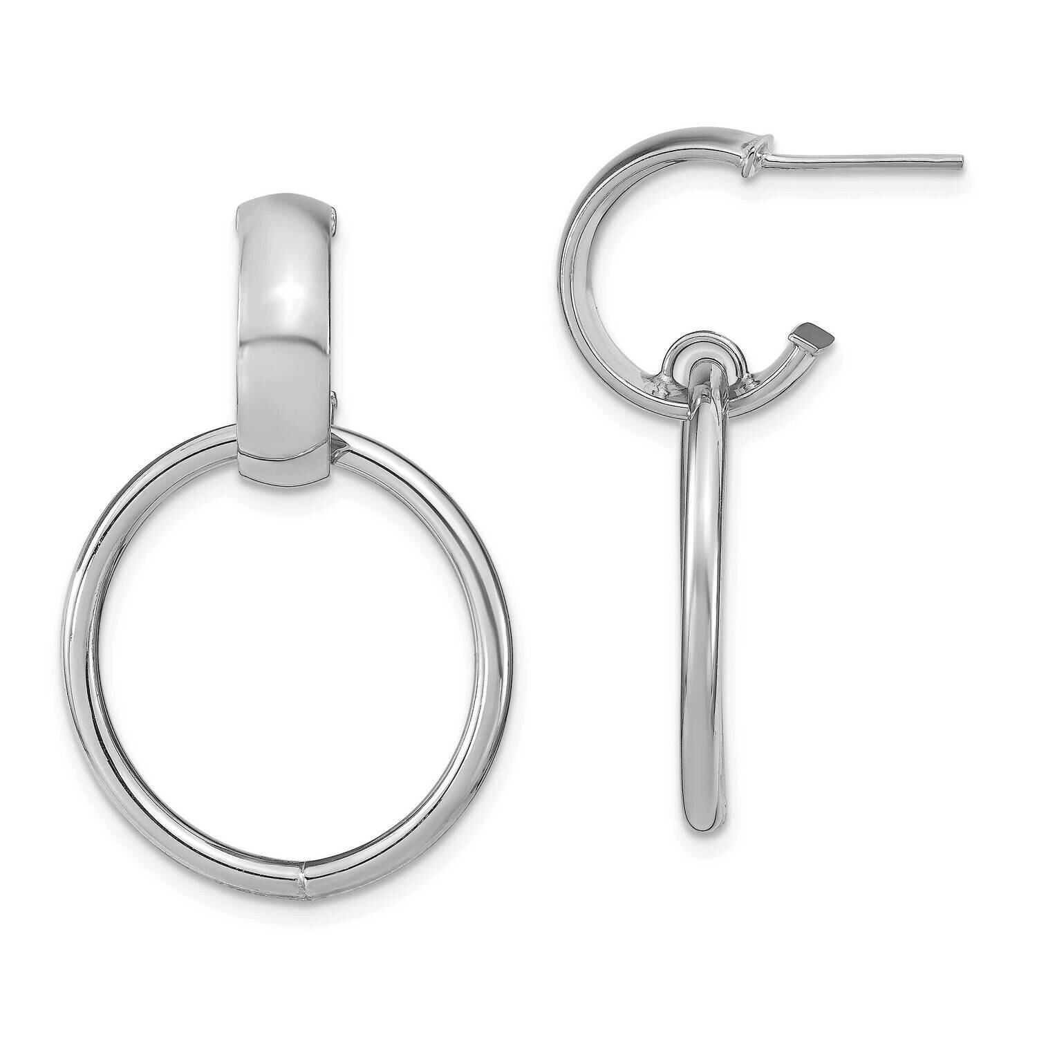 Leslie&#39;s Post Dangle Earrings 14k White Gold Polished HB-LE2095W, MPN: LE2095W, 191101735752