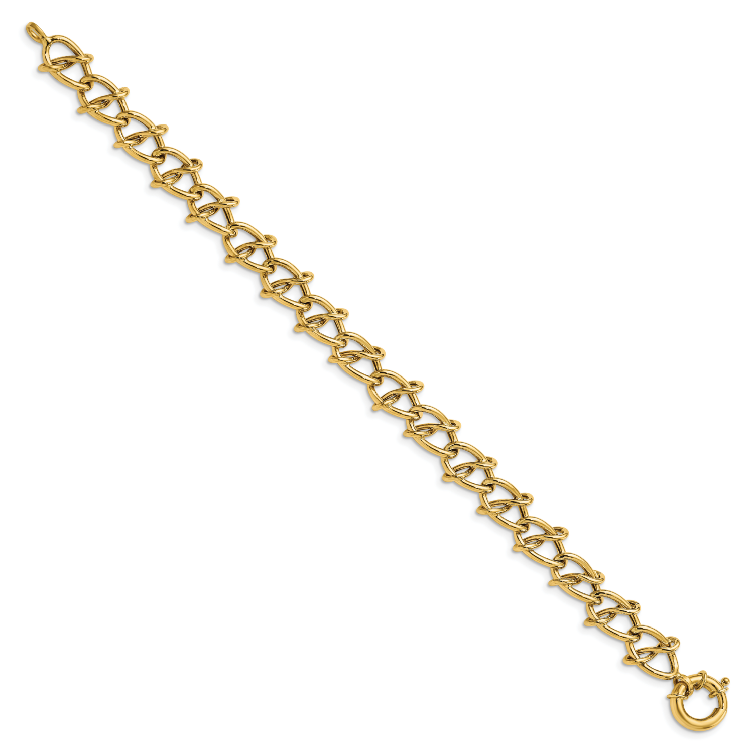 Fancy Link Bracelet 14k Gold Polished HB-LF1428-7.5